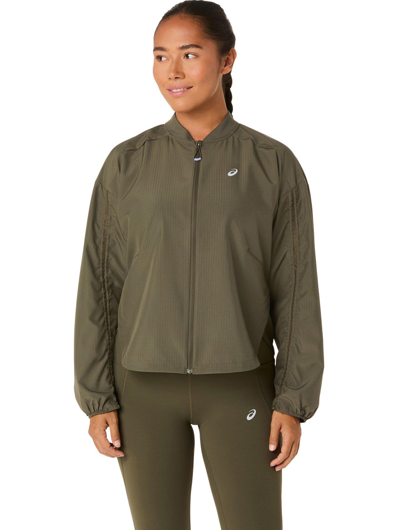 Asics Womens Running Nagino Adjustable Jacket - Khaki