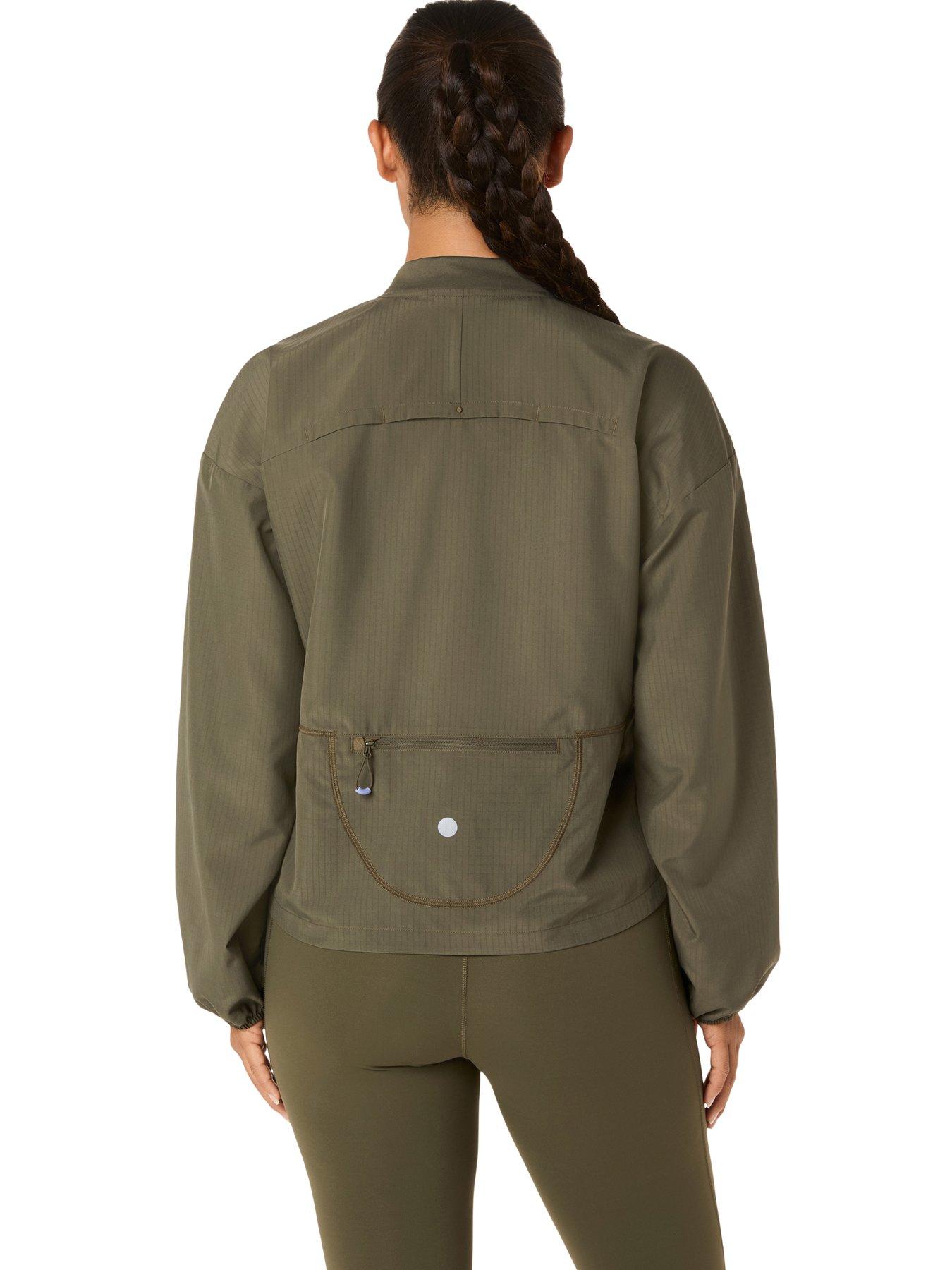 Image 2 of 7 of Asics Womens Running Nagino Adjustable Jacket - Khaki