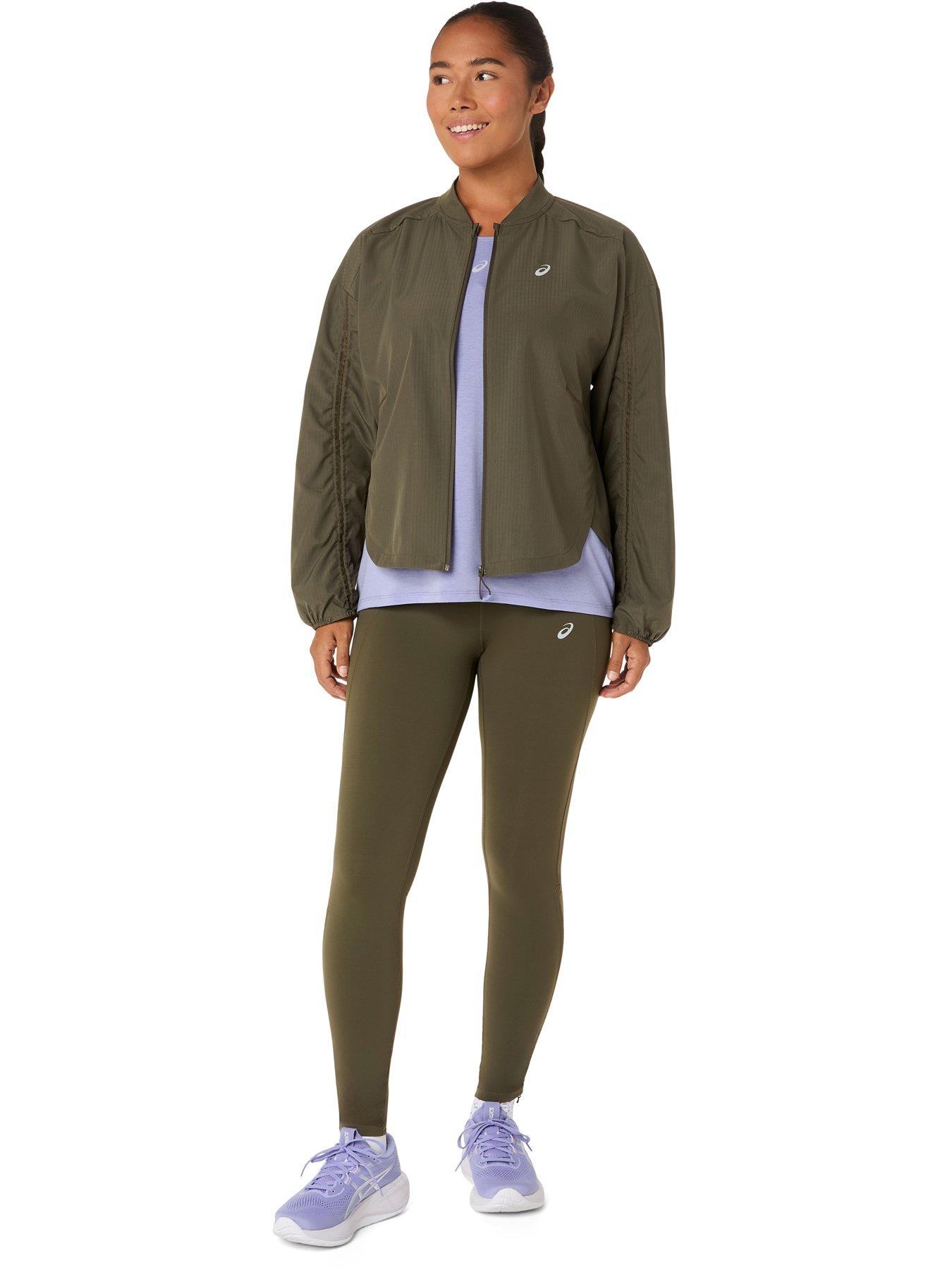 Image 3 of 7 of Asics Womens Running Nagino Adjustable Jacket - Khaki