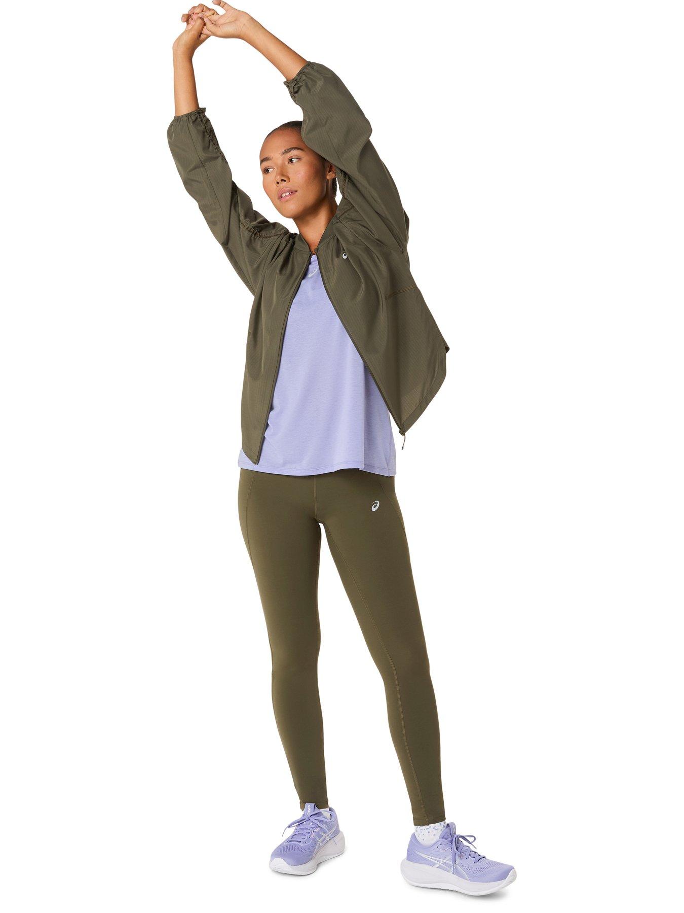 Image 4 of 7 of Asics Womens Running Nagino Adjustable Jacket - Khaki