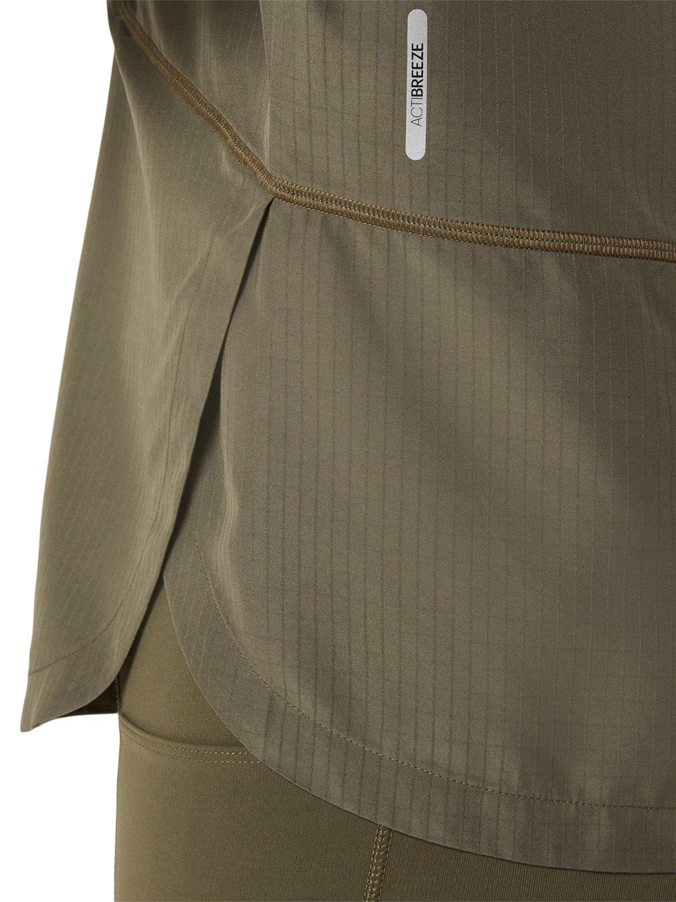 Image 6 of 7 of Asics Womens Running Nagino Adjustable Jacket - Khaki