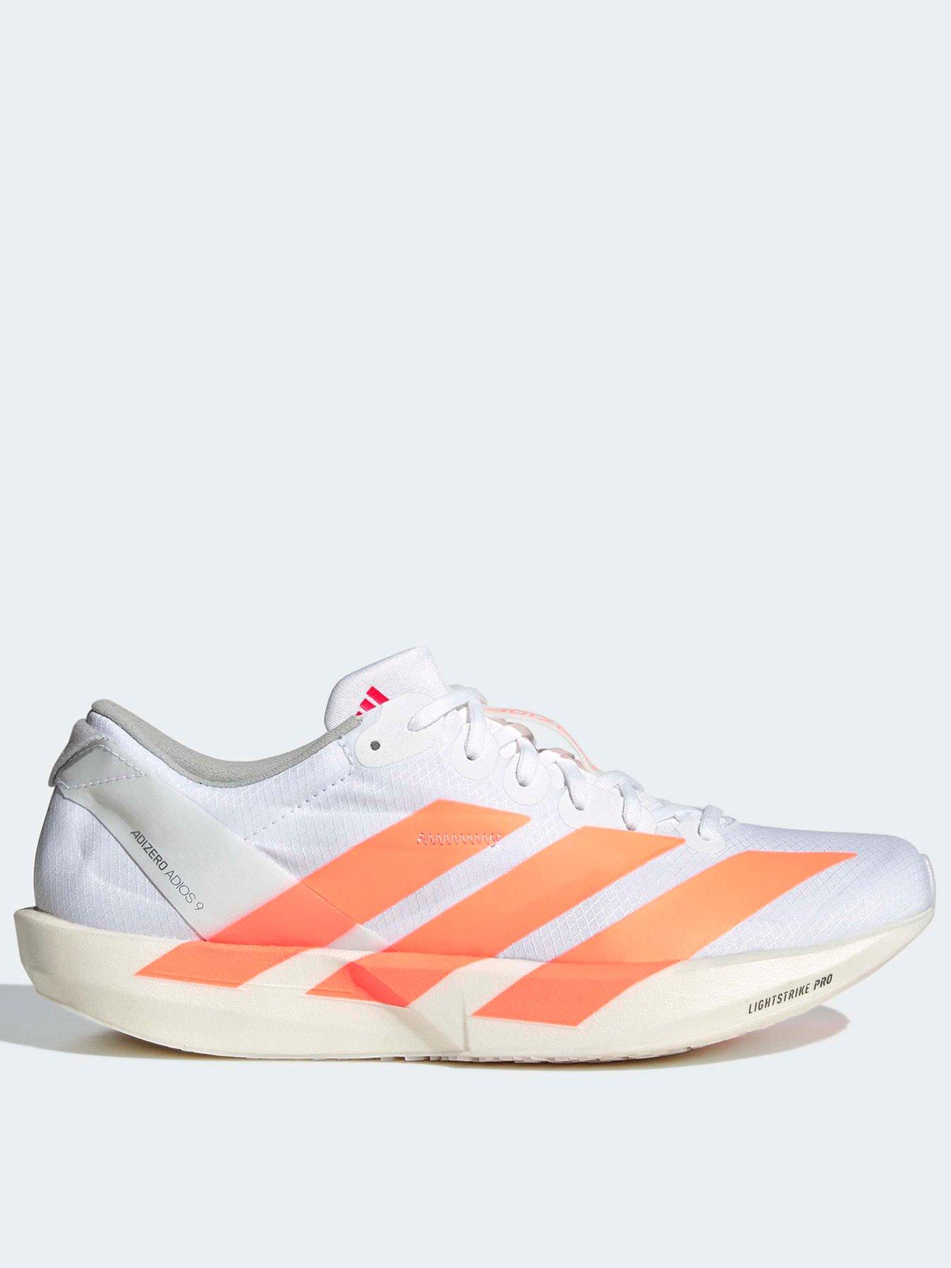 adidas Womens Running Adizero Adios 9 Trainers - White/orange