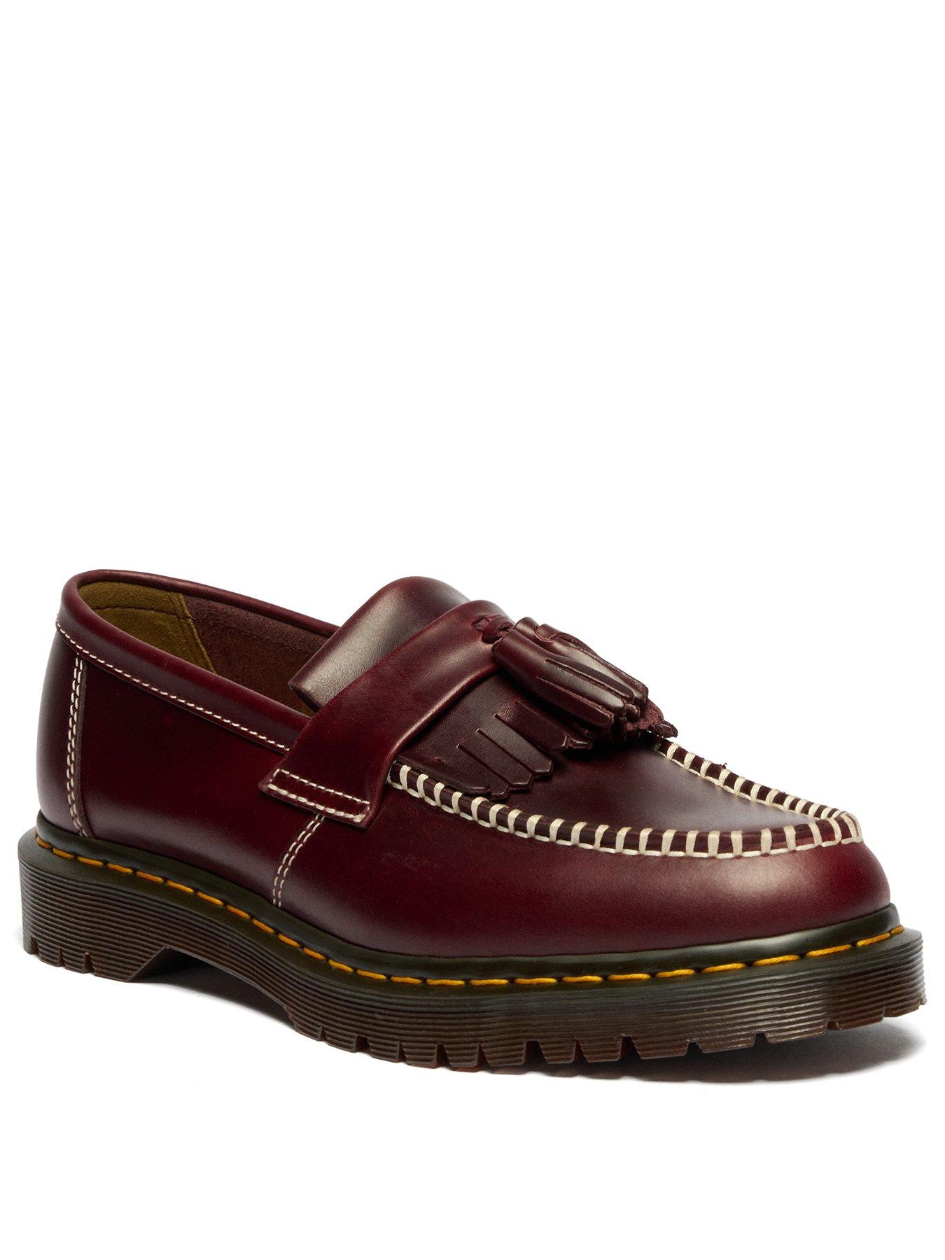 Dr Martens Adrian Ben Tassel Loafers - Cherry Red Orleans