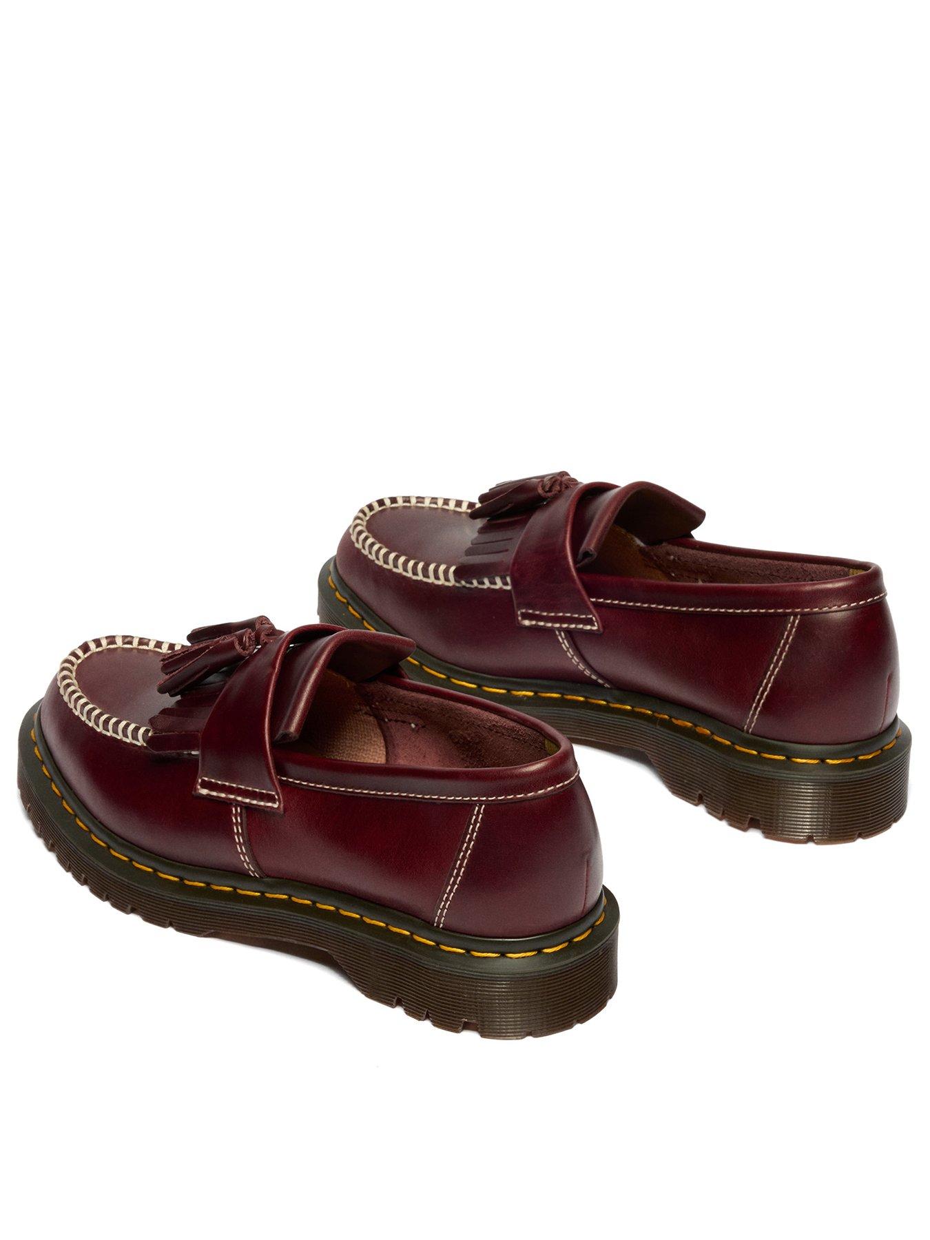 Dr Martens Adrian Ben Tassel Loafers - Cherry Red Orleans