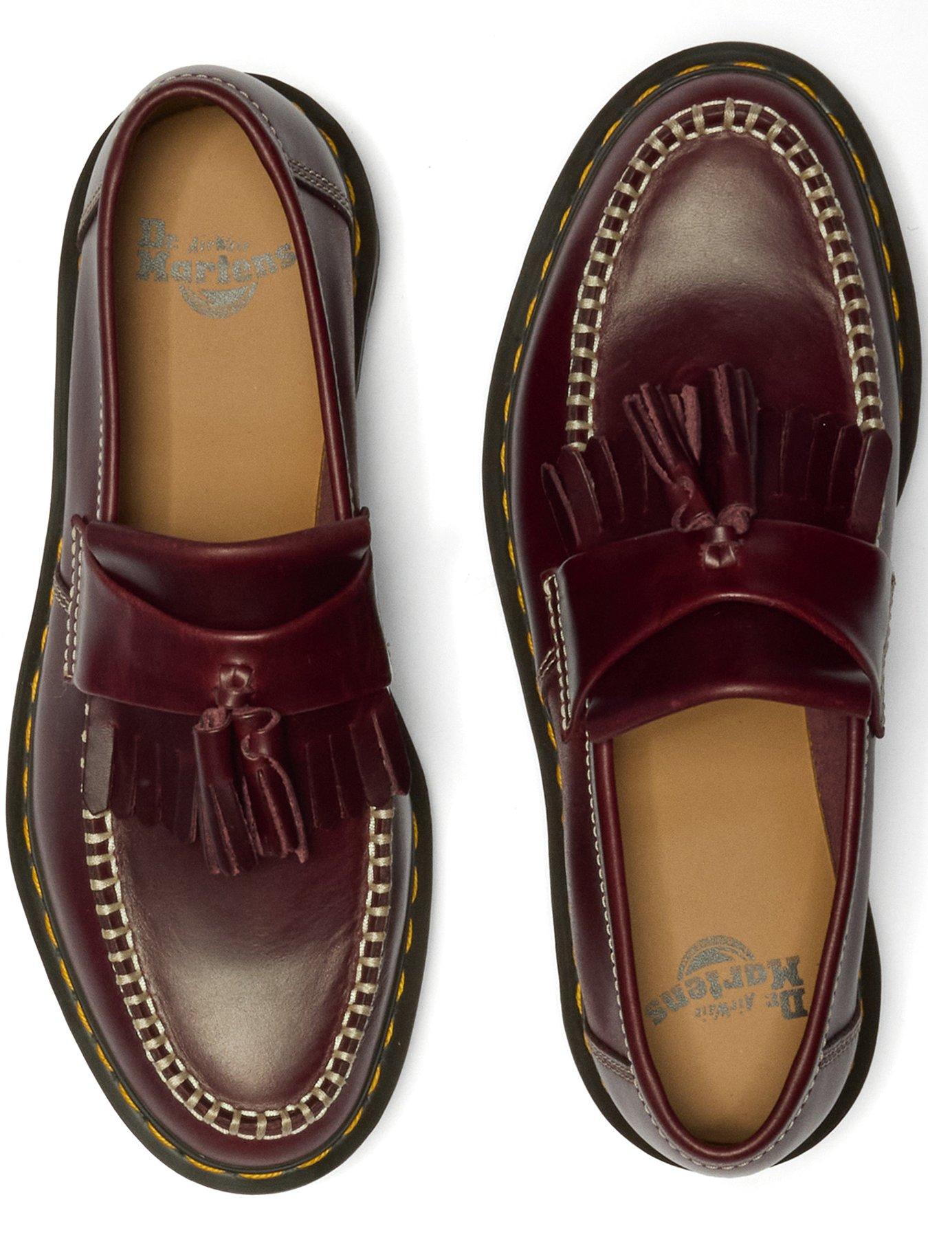 Dr Martens Adrian Ben Tassel Loafers - Cherry Red Orleans