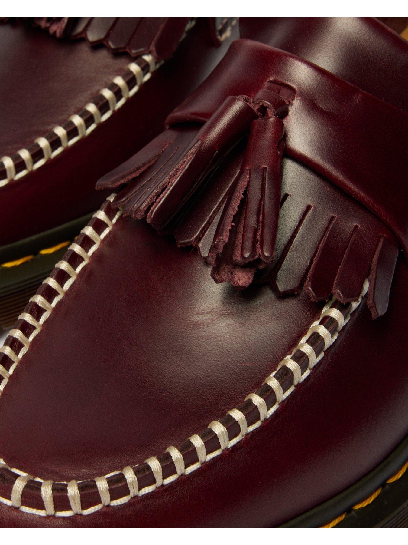 Dr Martens Adrian Ben Tassel Loafers - Cherry Red Orleans