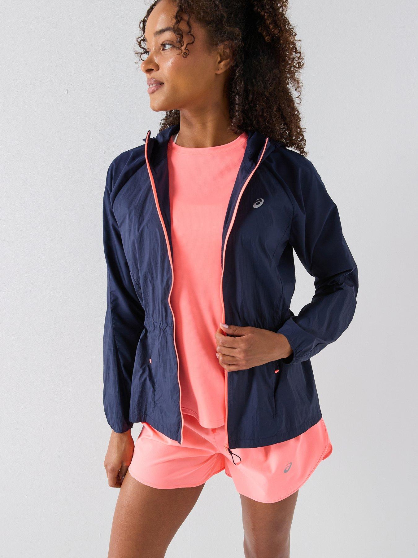 Asics Womens Running Road Packable Jacket - Navy