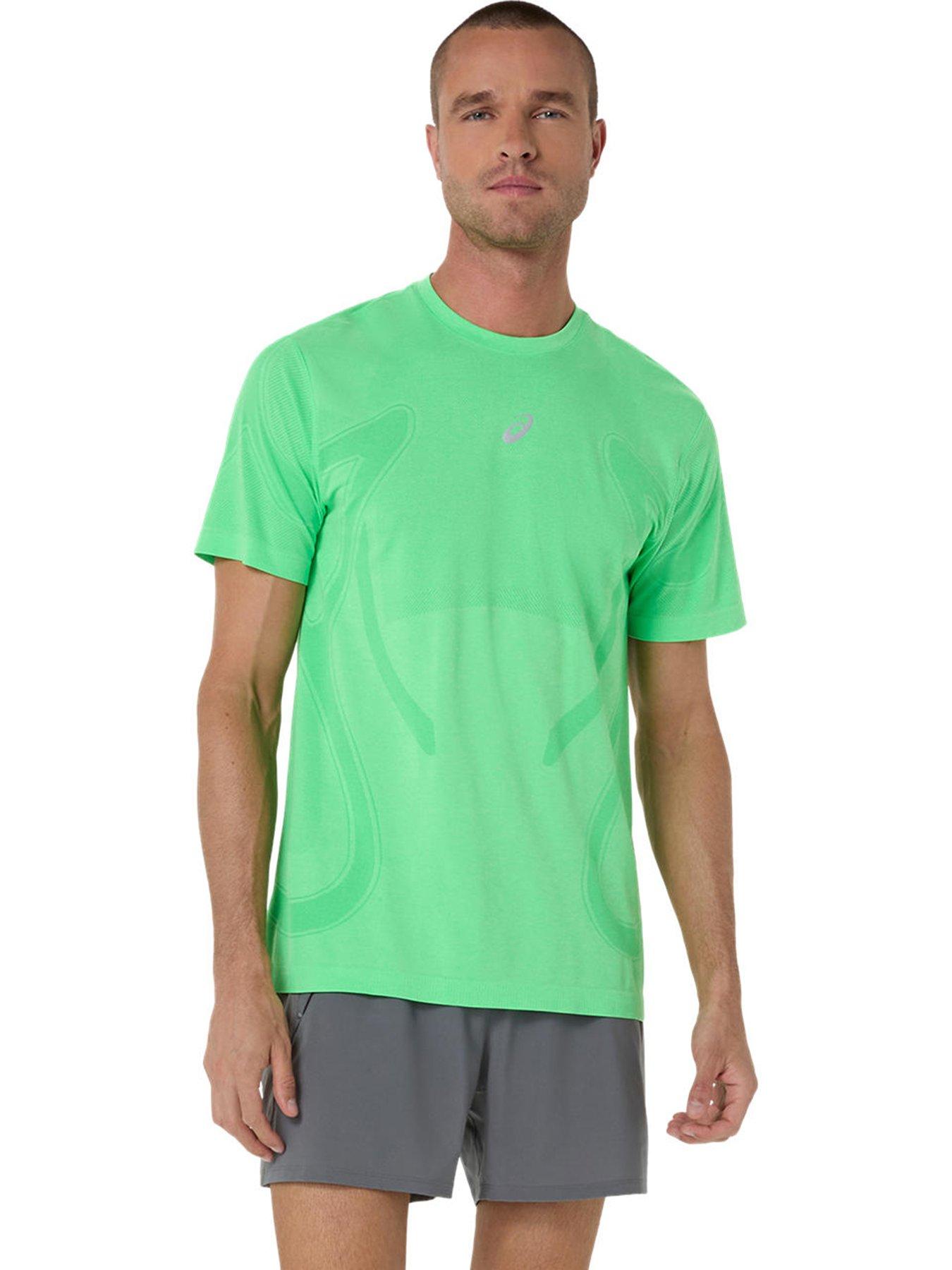 Asics Mens Running Road Seamless T-Shirt - Vital Green/Illuminate Green