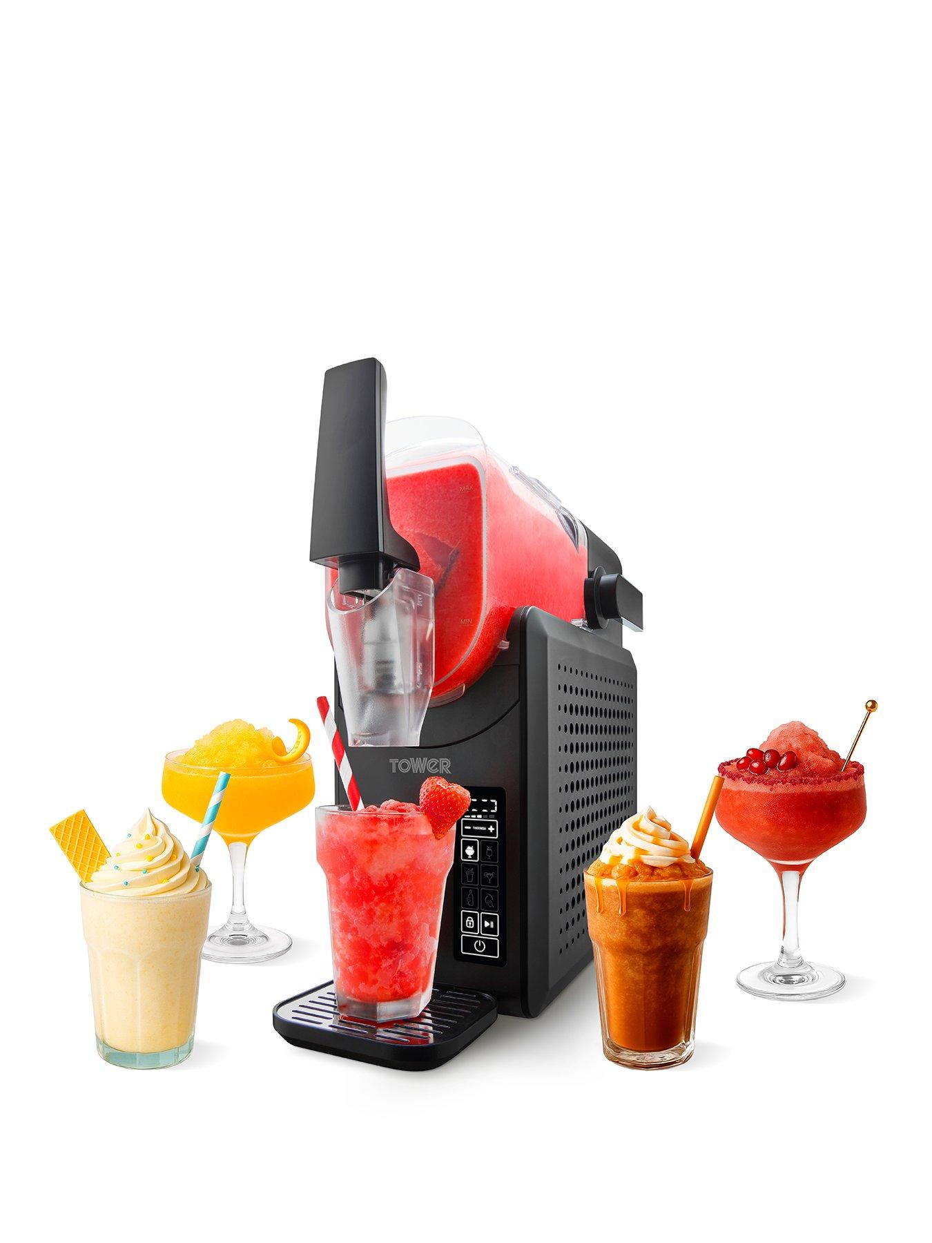 Image 1 of 8 of Tower T19058 Frozen Drink Slushie Maker with Digital Display, 5 Drink Pre-sets and Self-Clean Function, 2.6L Tank Capacity, 220W, Black