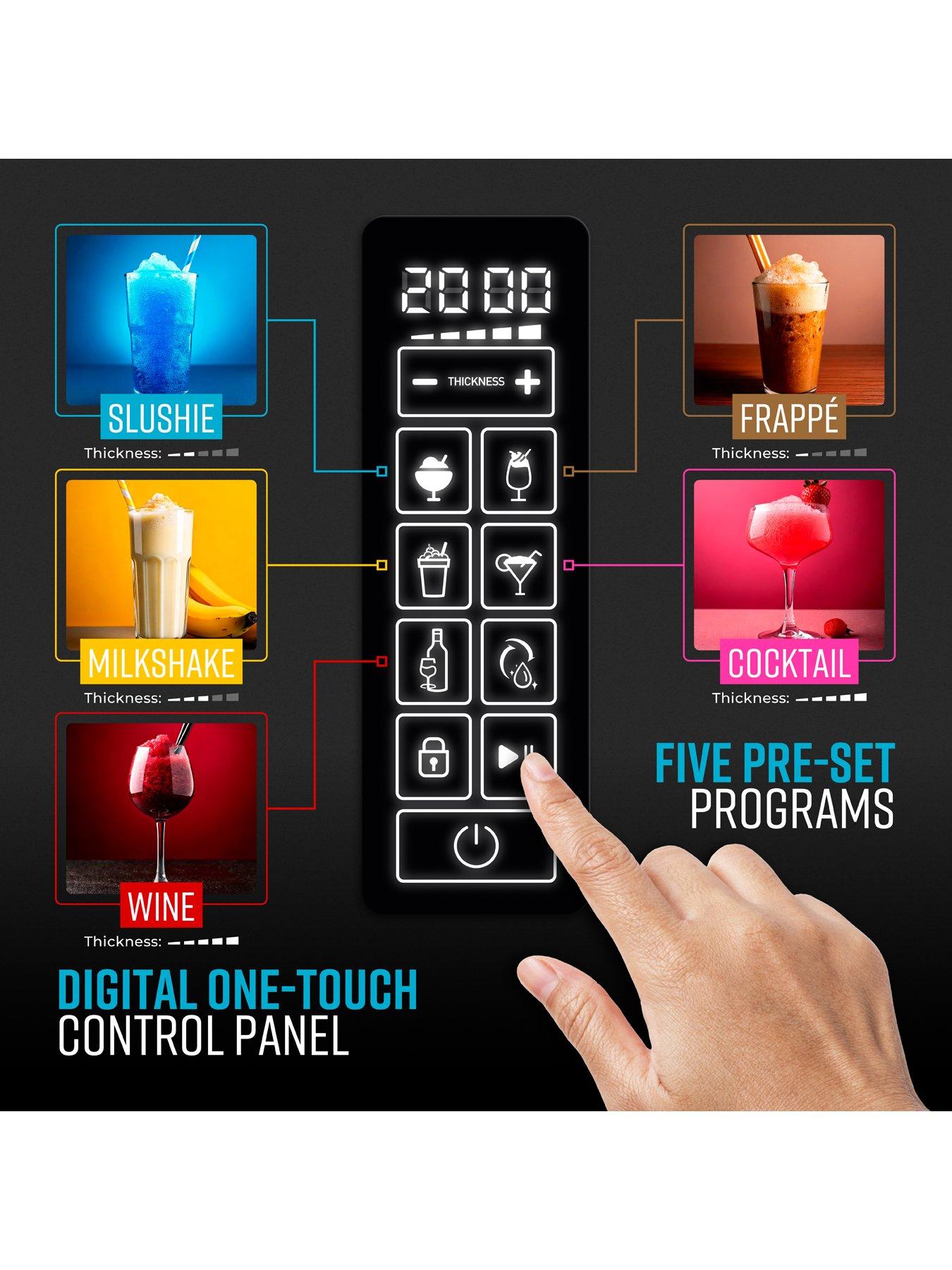 Image 4 of 8 of Tower T19058 Frozen Drink Slushie Maker with Digital Display, 5 Drink Pre-sets and Self-Clean Function, 2.6L Tank Capacity, 220W, Black