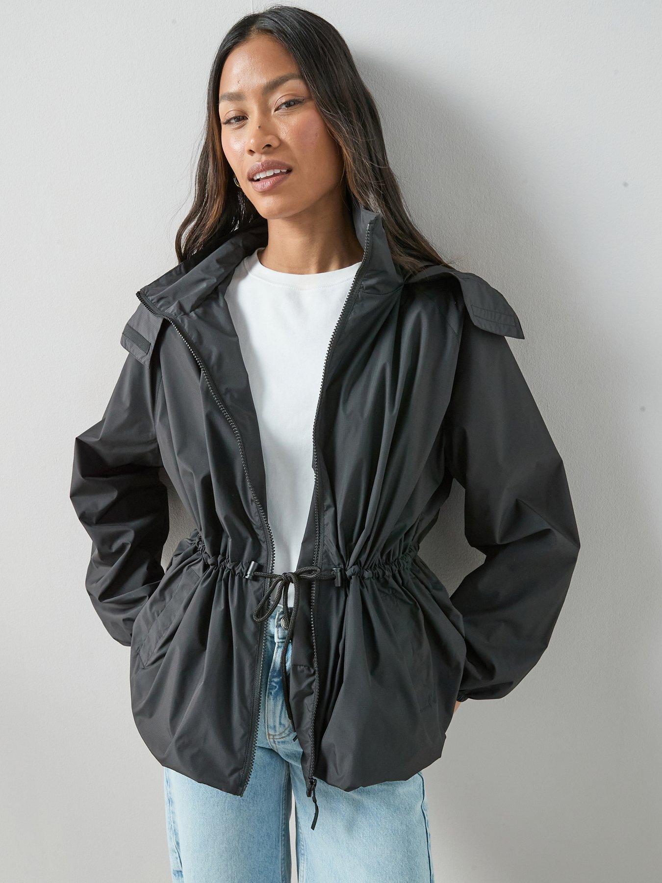 The Very Collection Water Resistant Drawcord Jacket - Black