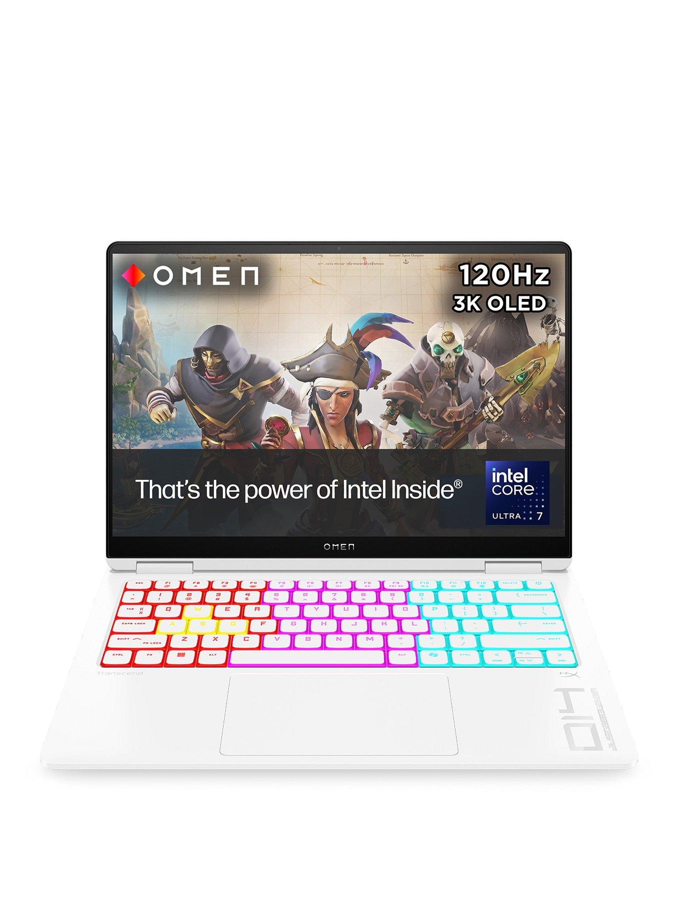 Image 1 of 7 of HP OMEN Transcend - GeForce RTX 5050 - Intel Core Ultra 7 - 16GB RAM - 1TB SSD - 14in Laptop - White
