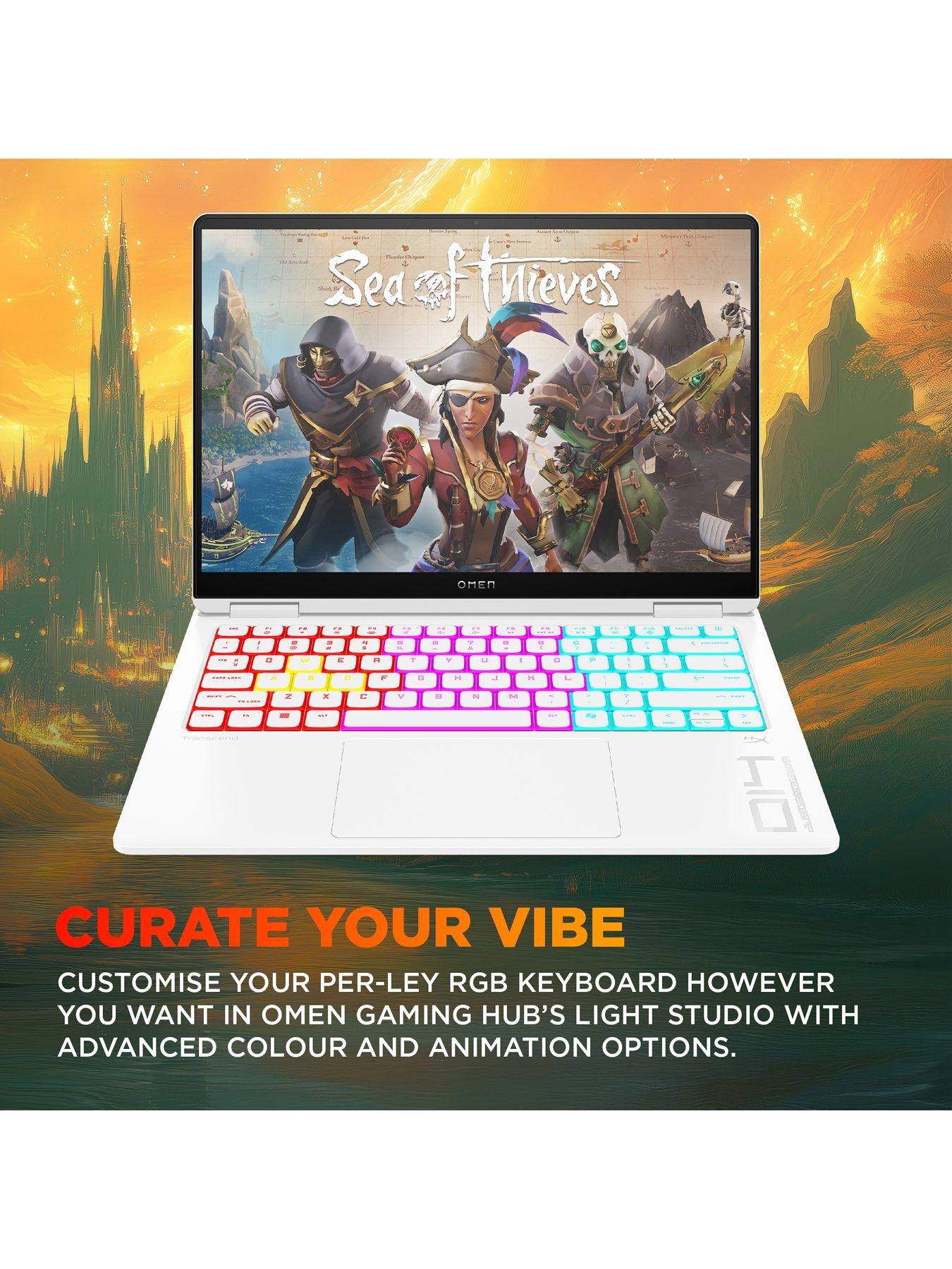 Image 2 of 7 of HP OMEN Transcend - GeForce RTX 5050 - Intel Core Ultra 7 - 16GB RAM - 1TB SSD - 14in Laptop - White