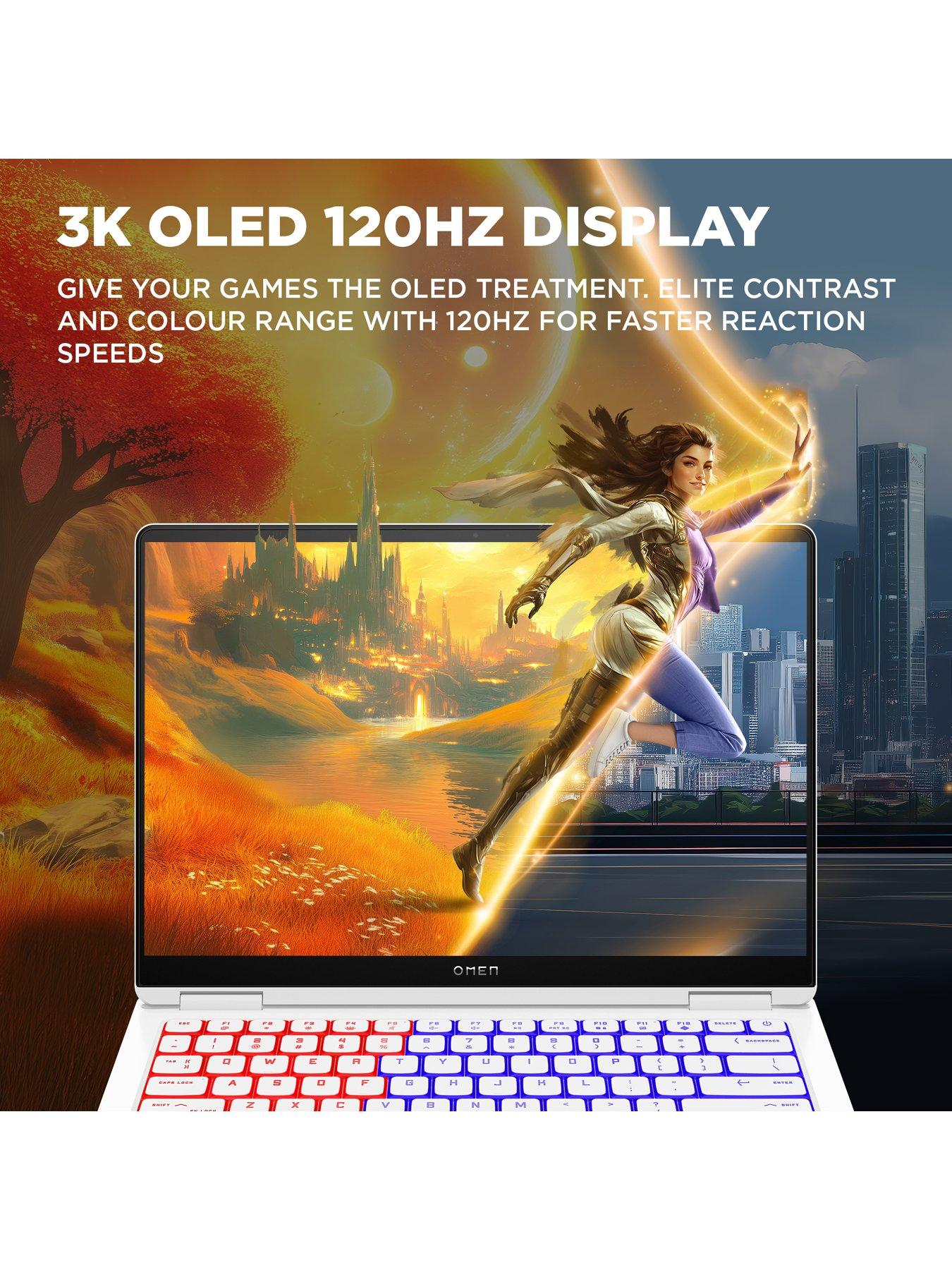 Image 3 of 7 of HP OMEN Transcend - GeForce RTX 5050 - Intel Core Ultra 7 - 16GB RAM - 1TB SSD - 14in Laptop - White