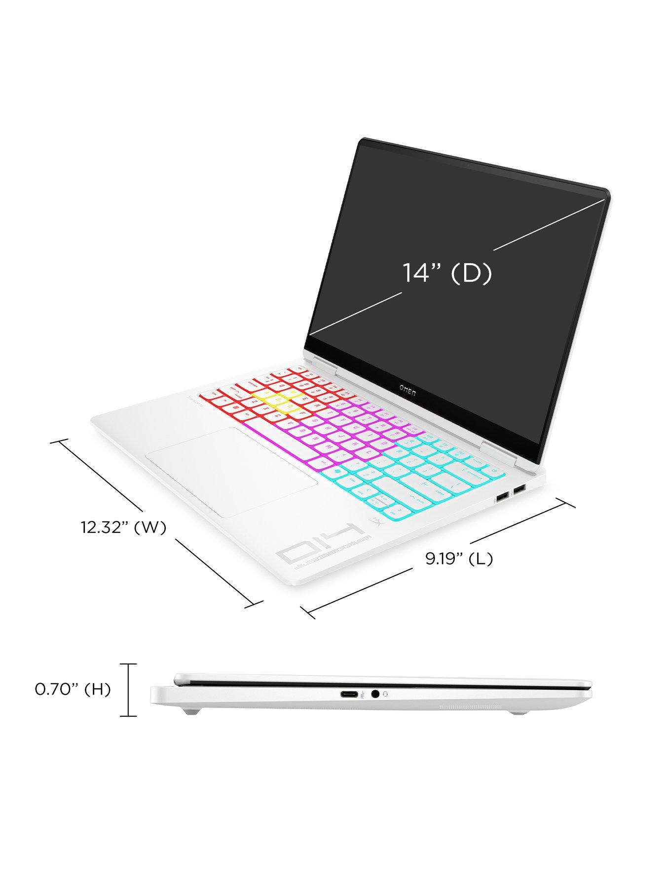Image 6 of 7 of HP OMEN Transcend - GeForce RTX 5050 - Intel Core Ultra 7 - 16GB RAM - 1TB SSD - 14in Laptop - White