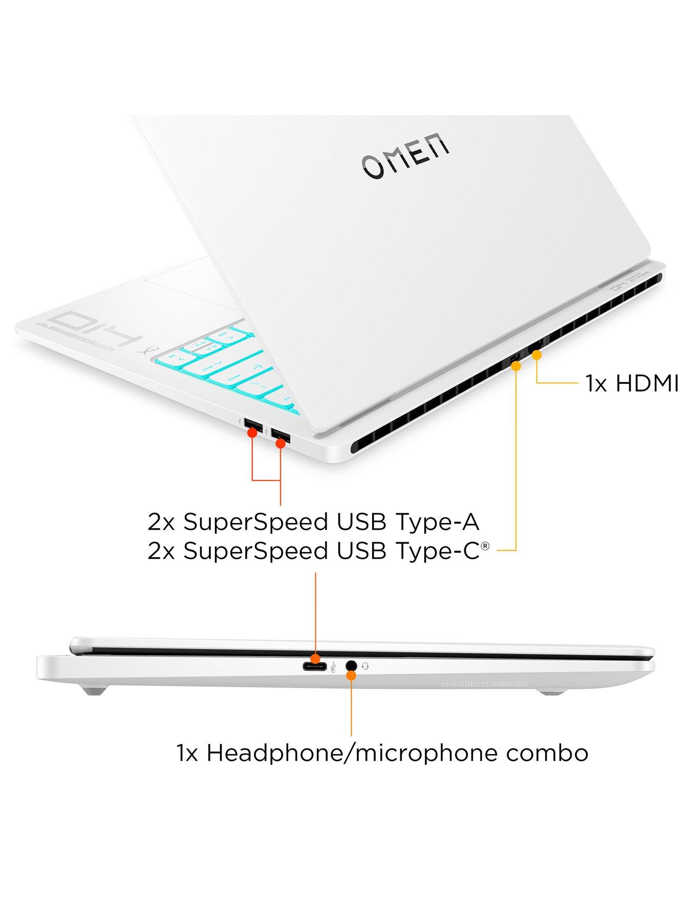 Image 7 of 7 of HP OMEN Transcend - GeForce RTX 5050 - Intel Core Ultra 7 - 16GB RAM - 1TB SSD - 14in Laptop - White
