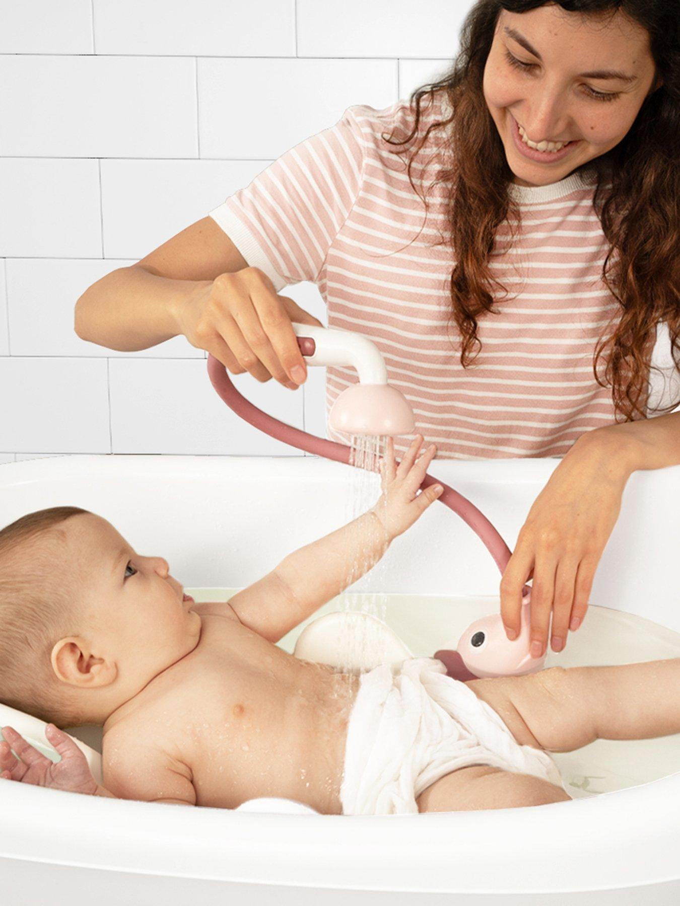 front image of yookidoo-elephant-baby-shower-gift-set-blush-pink