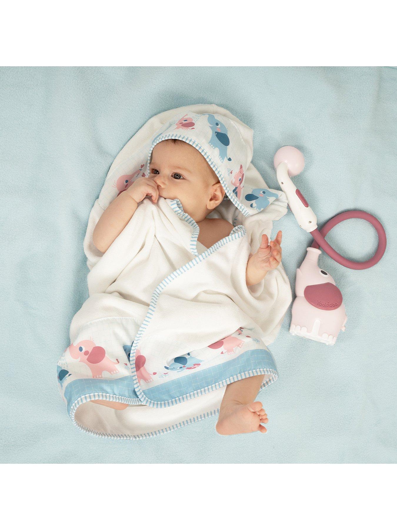  image of yookidoo-elephant-baby-shower-gift-set-blush-pink