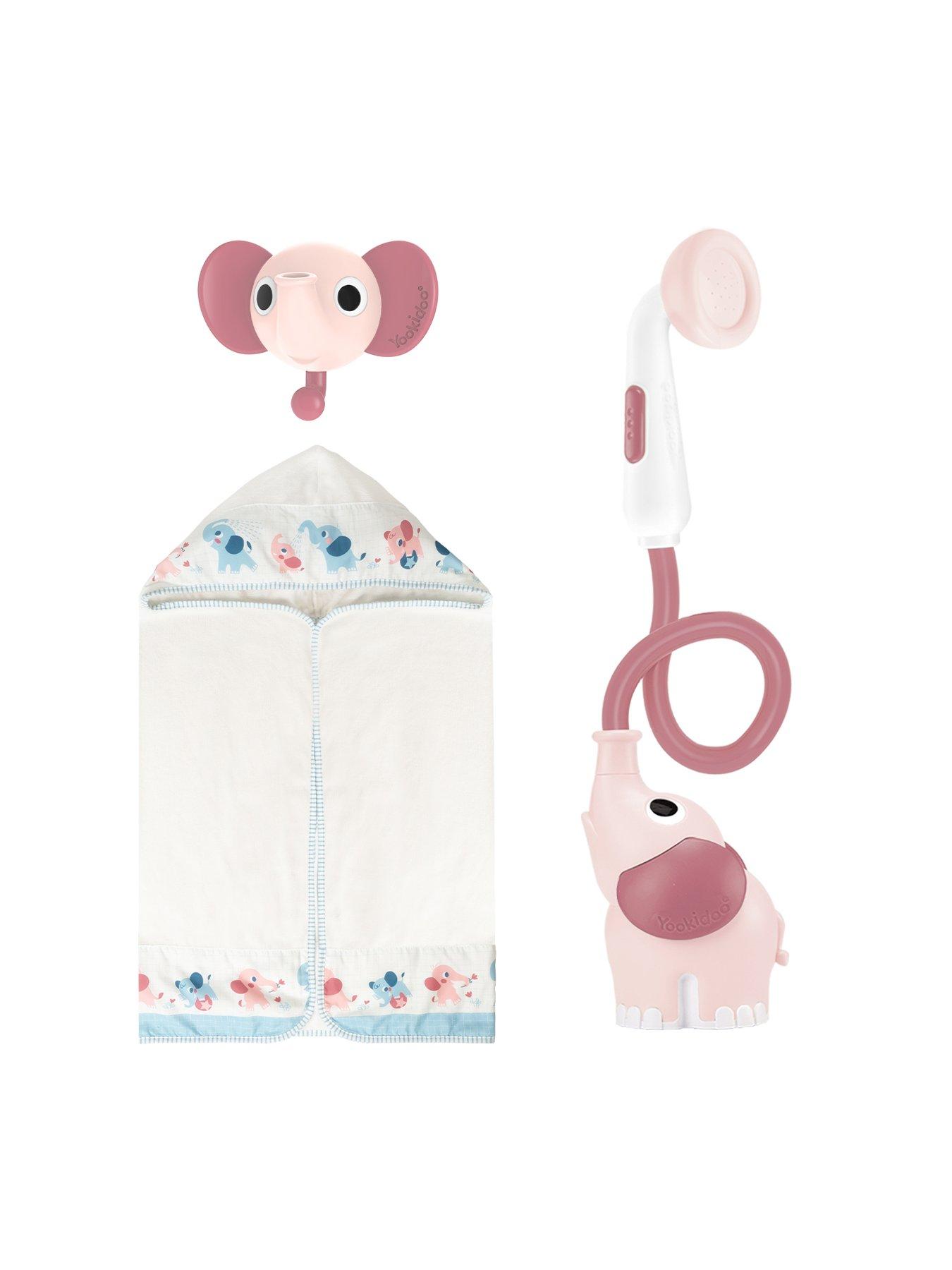  image of yookidoo-elephant-baby-shower-gift-set-blush-pink