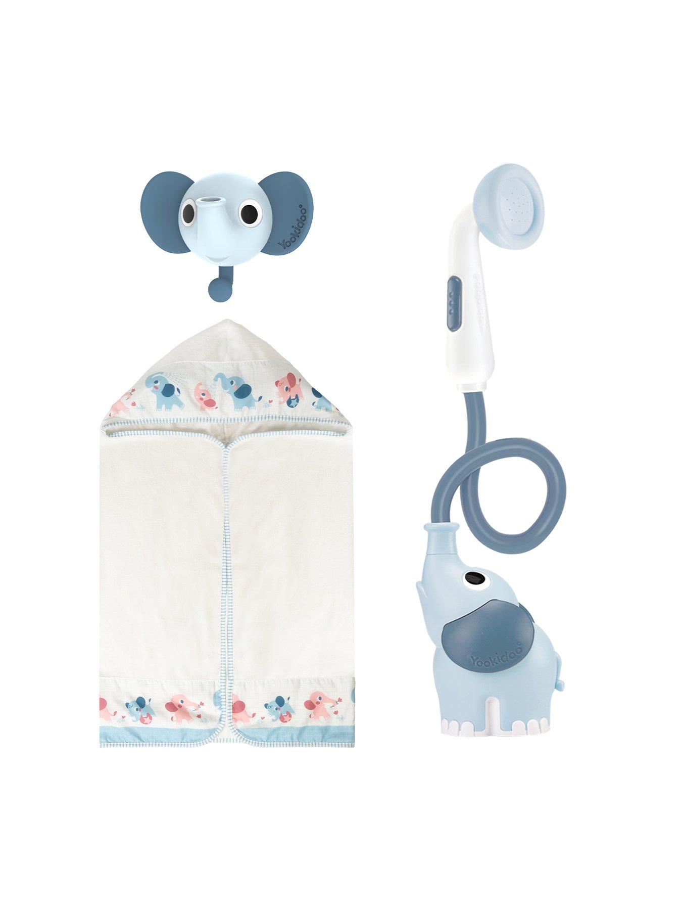  image of yookidoo-elephant-baby-shower-gift-set-cloudy-blue