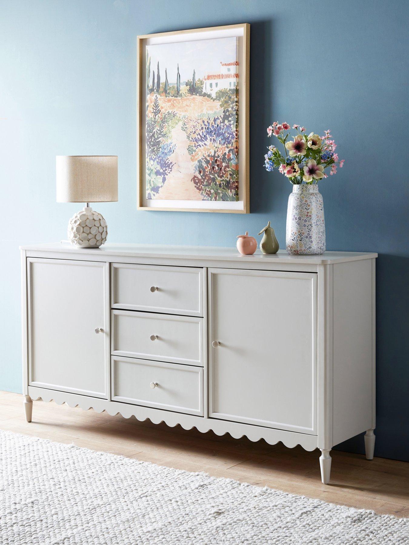 Image 1 of 7 of The Very Collection Marina Large Sideboard 2 Door 3 Drawers