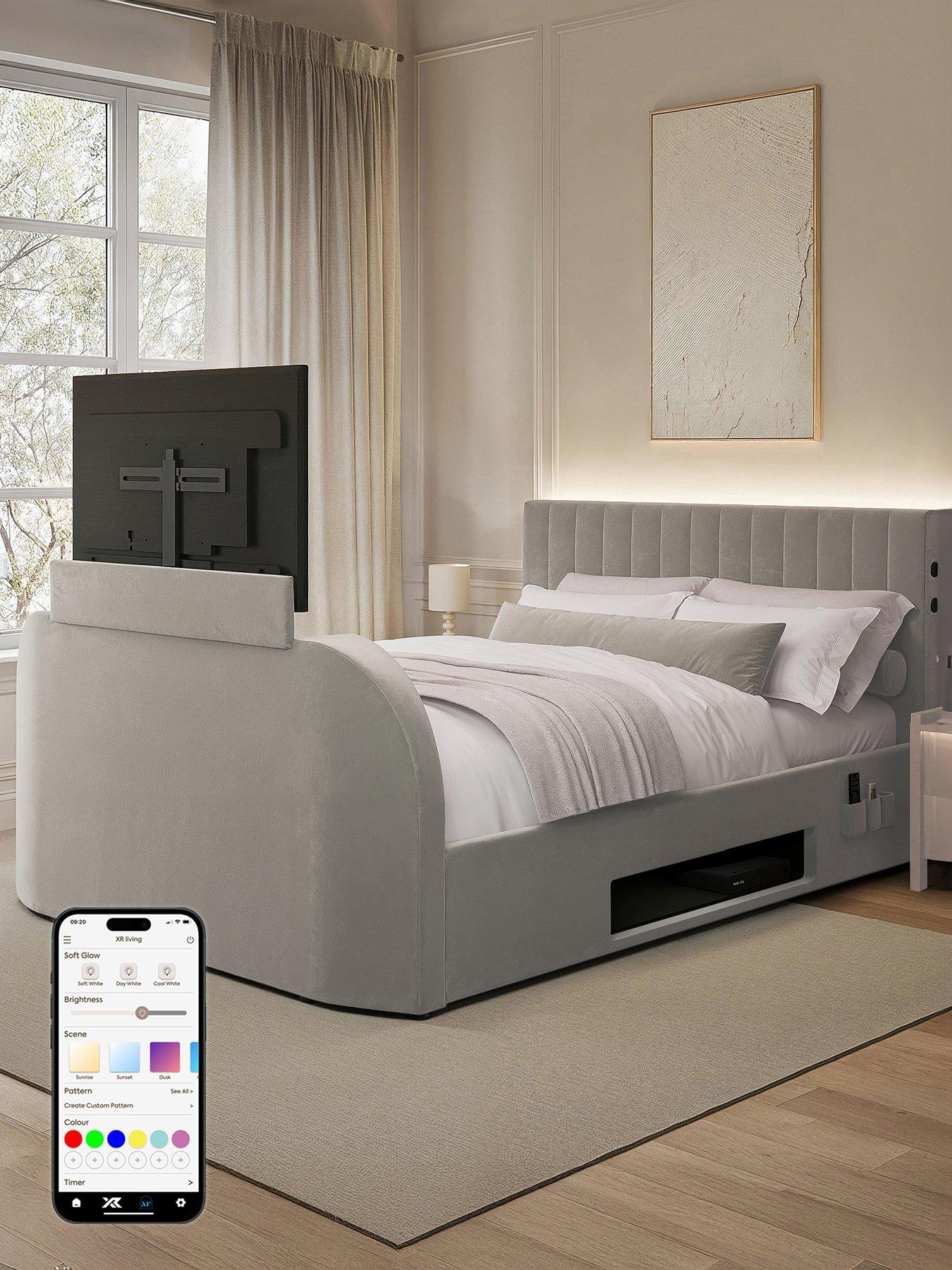 Image 1 of 7 of XR Living Maisie 5.1 True Surround Sound Bed with Electric TV Lift and App Controlled LED Lights