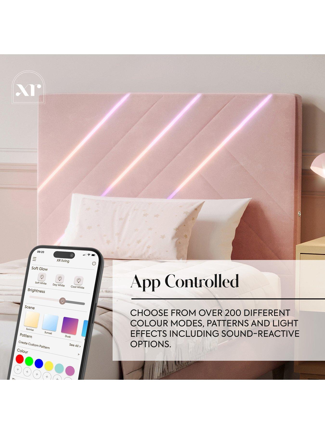 Image 3 of 8 of XR Living Lily Bed Frame With App Control Lights
