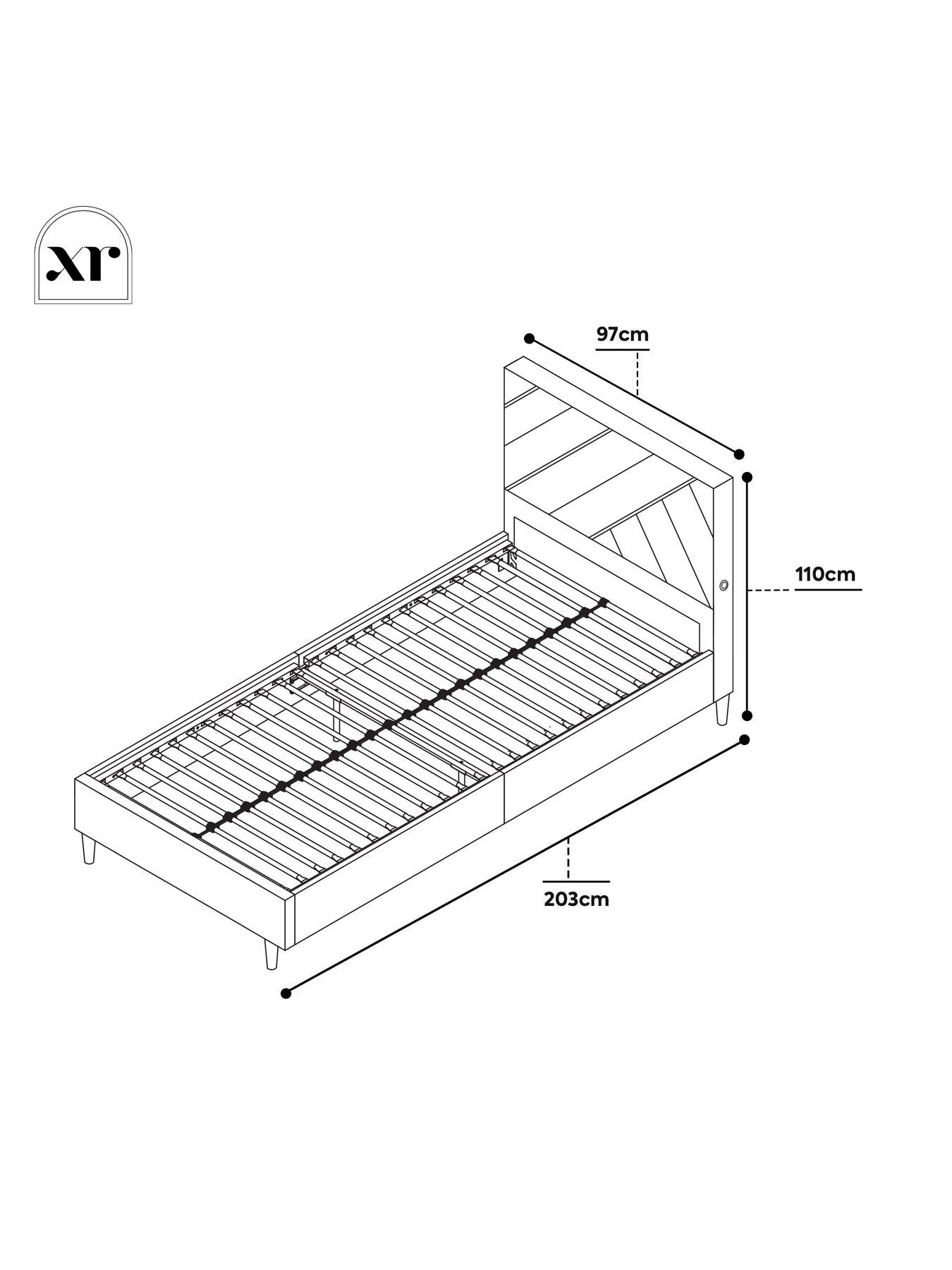 Image 7 of 8 of XR Living Lily Bed Frame With App Control Lights