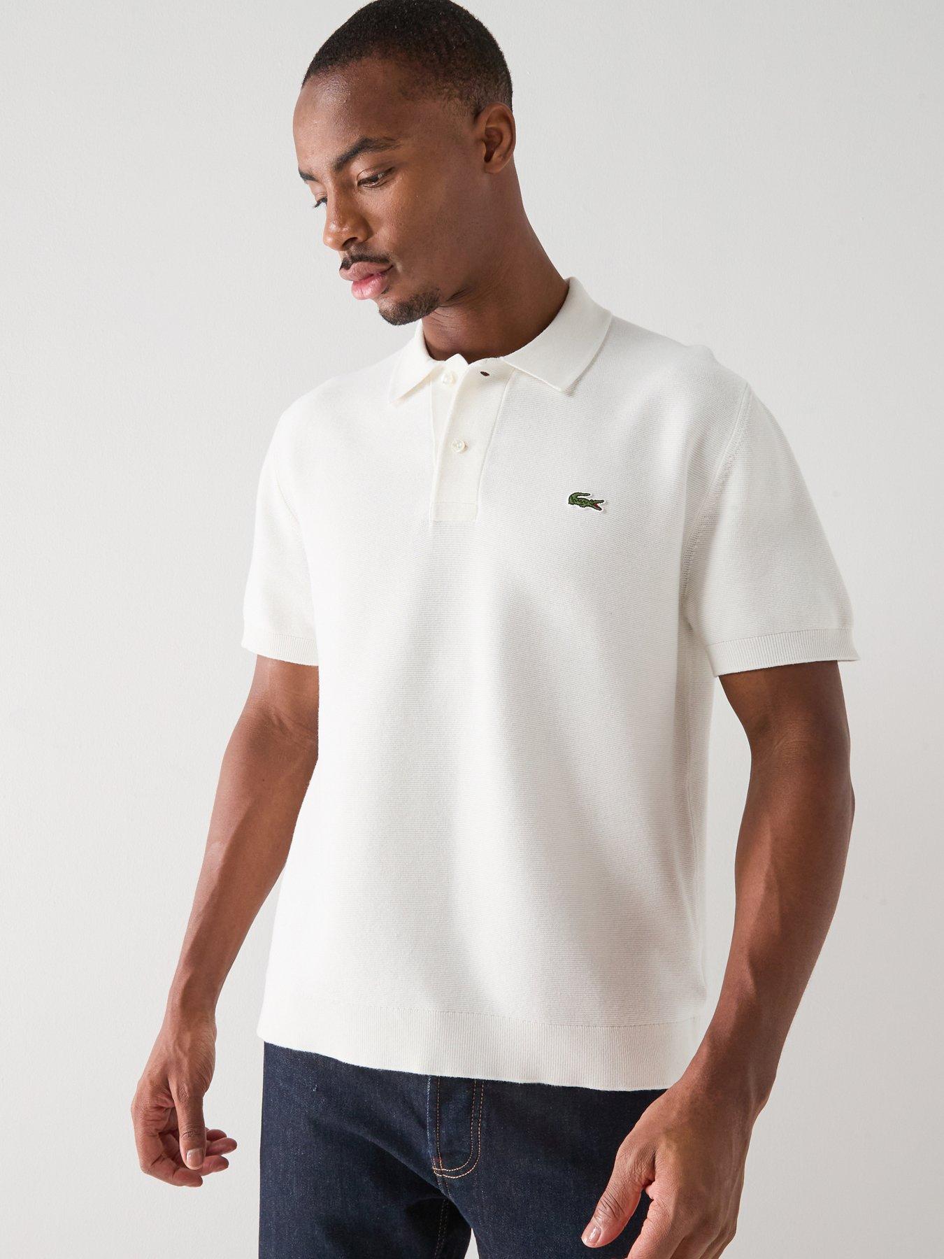 Lacoste Classic Fit Knitted Polo Shirt - White