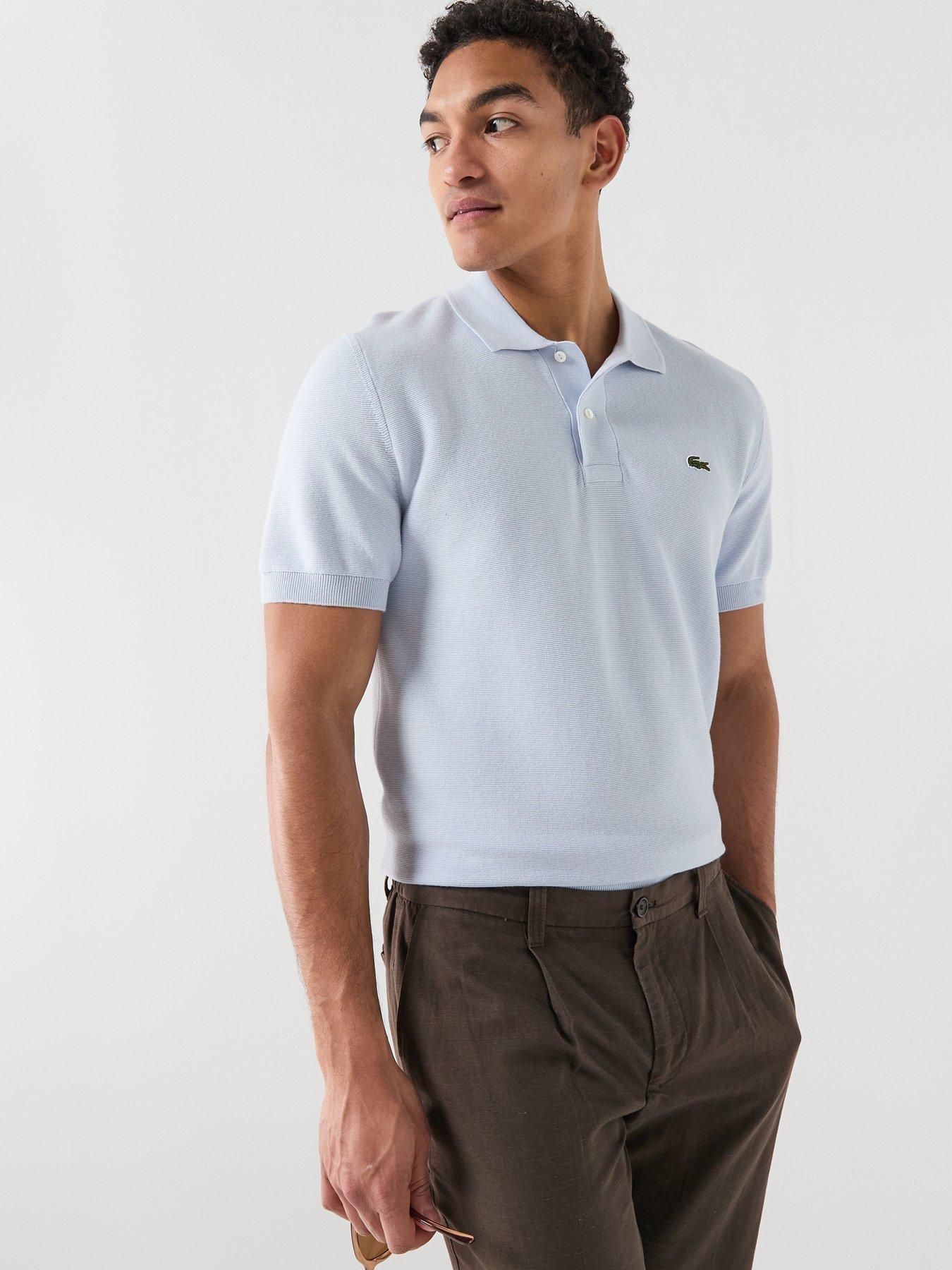 Lacoste Classic Fit Knitted Polo Shirt - Light Blue