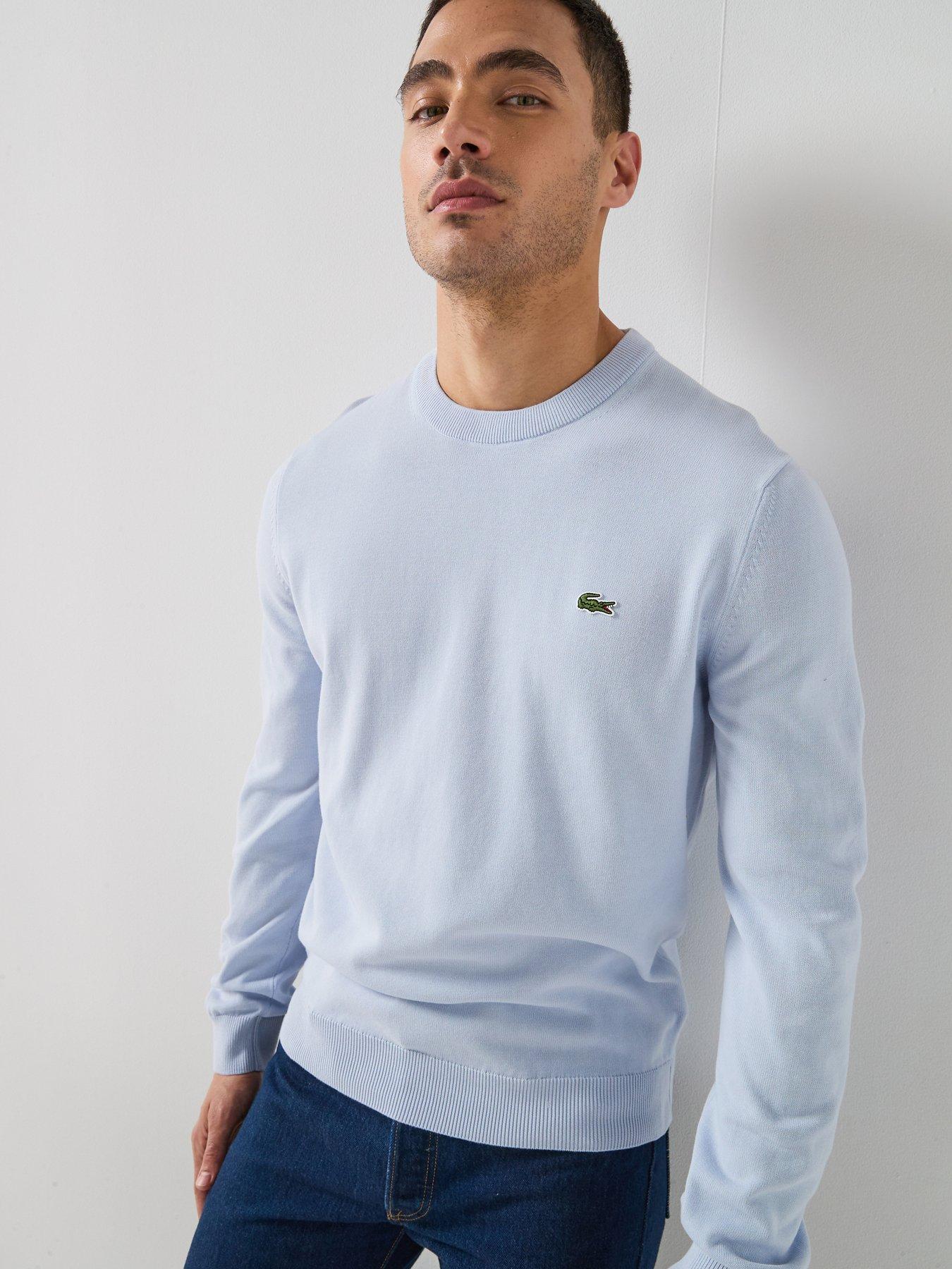 Lacoste Classic Fit Merino Wool Knitted Jumper - Blue