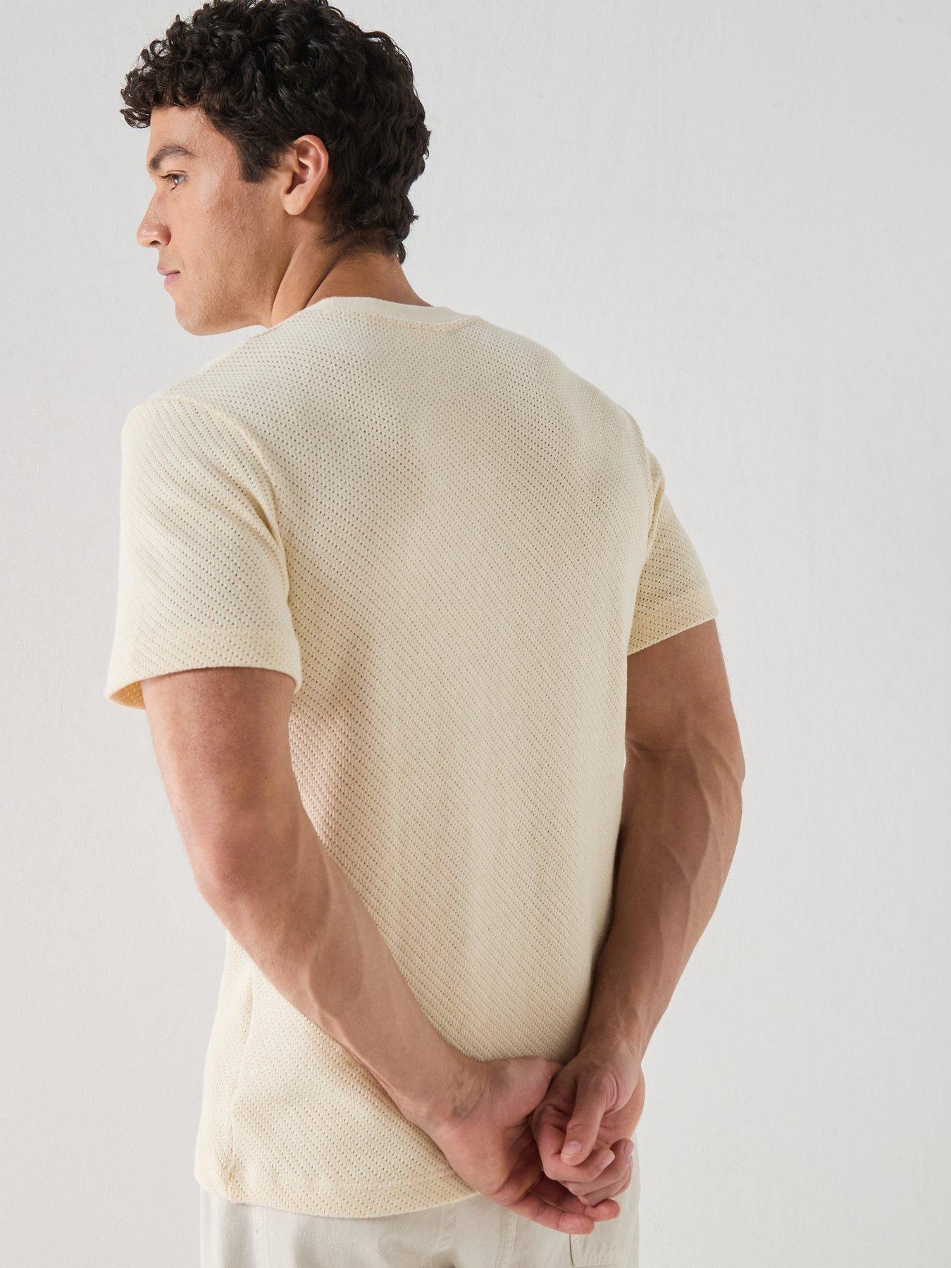 Image 2 of 6 of Lacoste Regular Fit Knitted T-Shirt- Beige