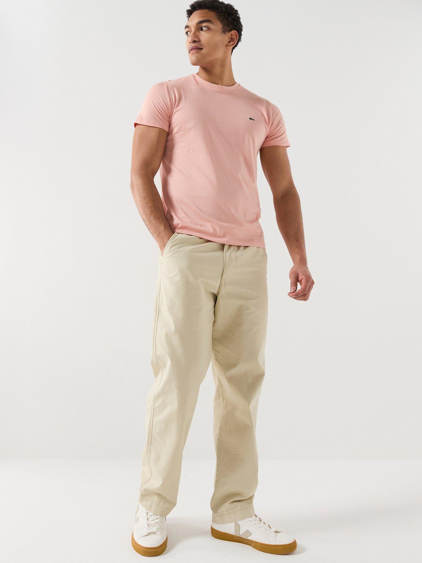 Image 3 of 5 of Lacoste Pima Cotton Short Sleeve T-Shirt- Pink