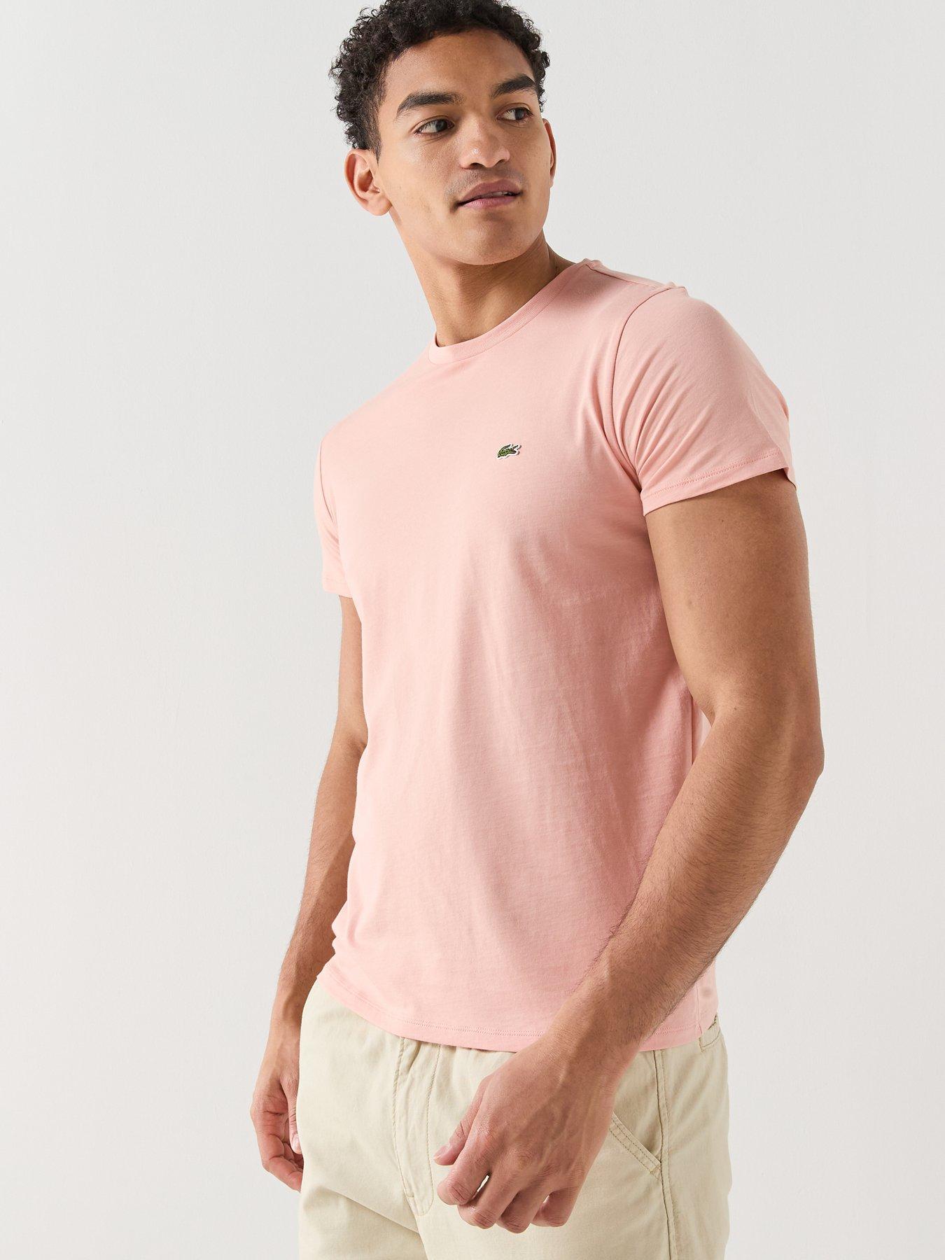 Image 5 of 5 of Lacoste Pima Cotton Short Sleeve T-Shirt- Pink