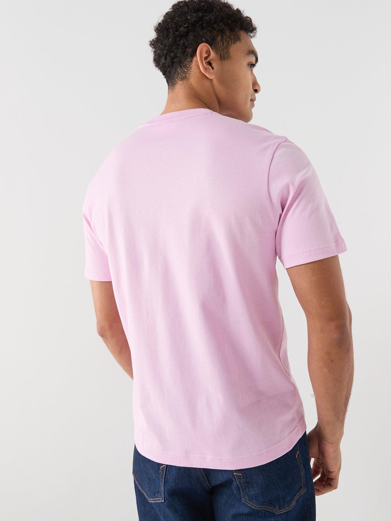 Image 2 of 4 of Lacoste Mid Weight Cotton T-Shirt- Pink