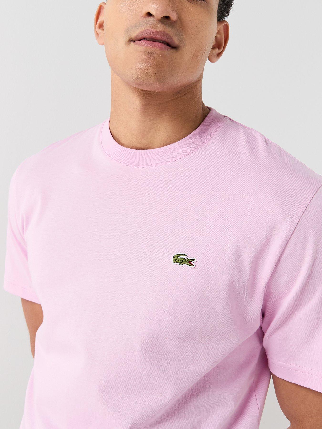Image 4 of 4 of Lacoste Mid Weight Cotton T-Shirt- Pink