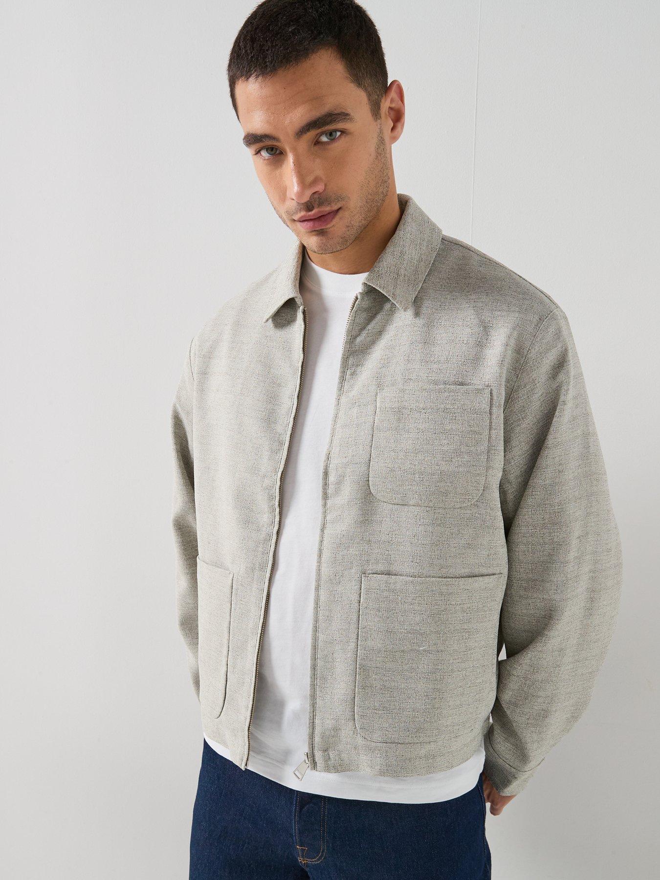 Image 5 of 6 of Lacoste Short Length Marbled Jacket - Grey