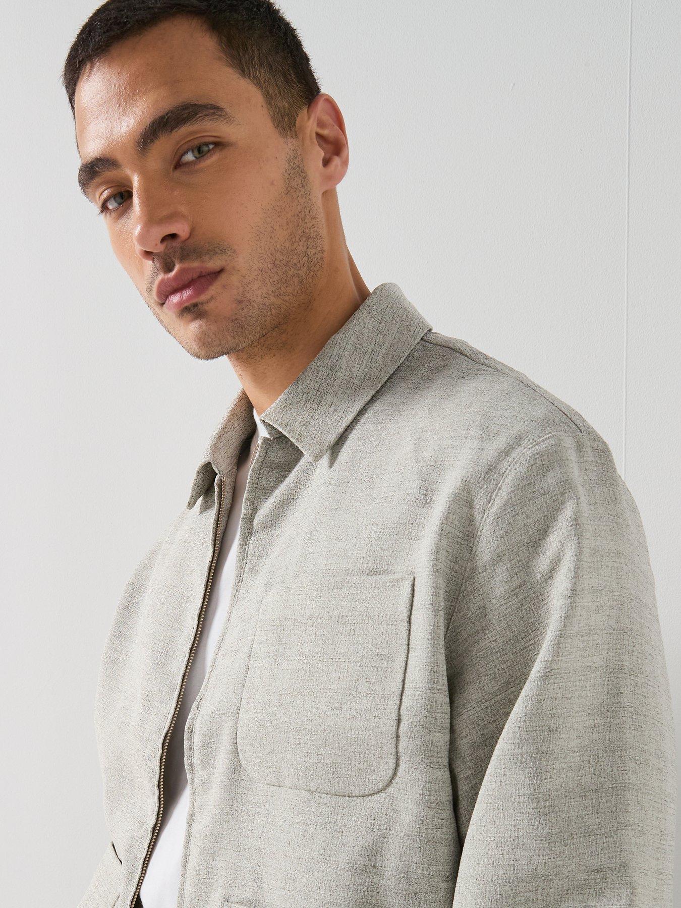 Image 6 of 6 of Lacoste Short Length Marbled Jacket - Grey