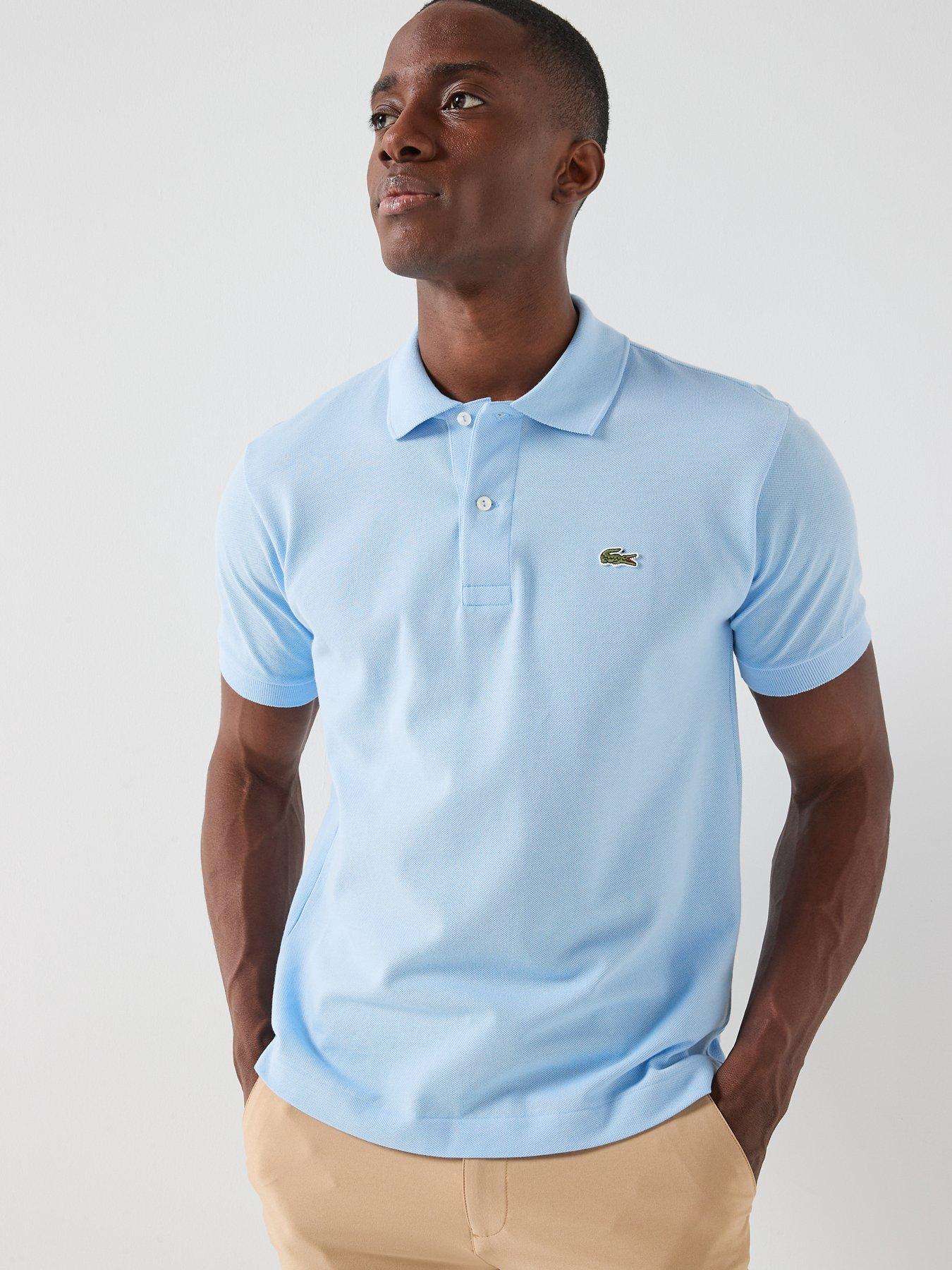 Lacoste Lacoste L.12.12 Pique Short Sleeve Polo Shirt  - Light Blue
