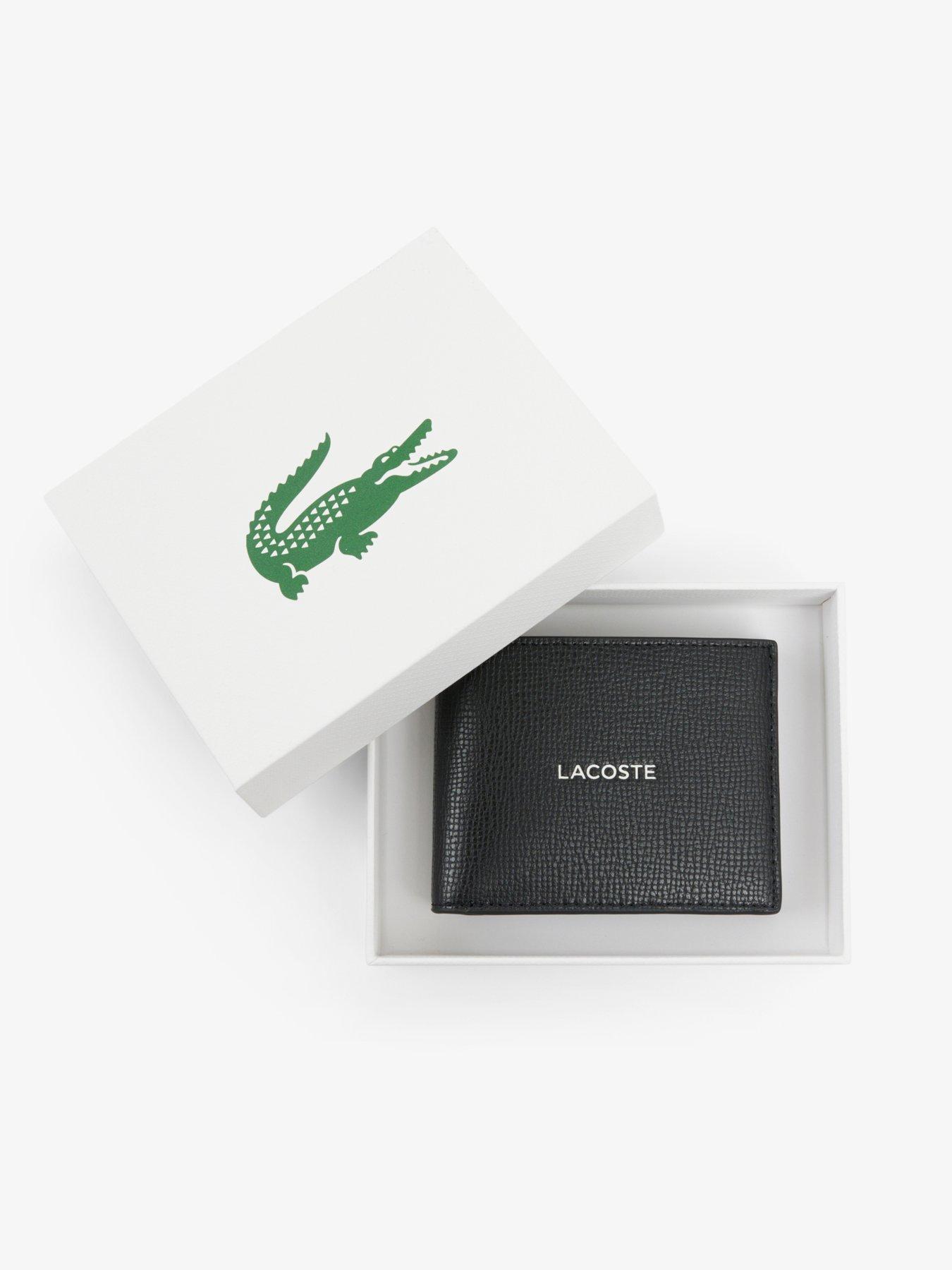 Image 2 of 4 of Lacoste Medium Ossian Leather Billfold Leather Wallet - Black