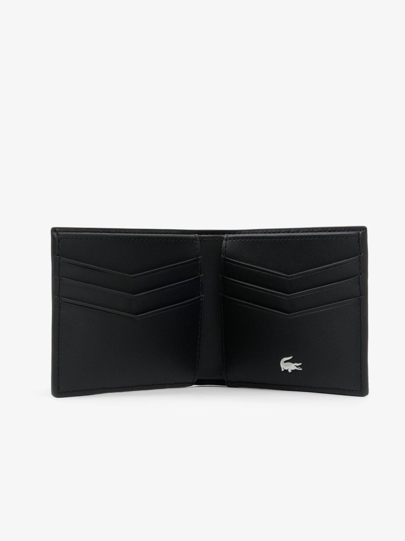 Image 3 of 4 of Lacoste Medium Ossian Leather Billfold Leather Wallet - Black