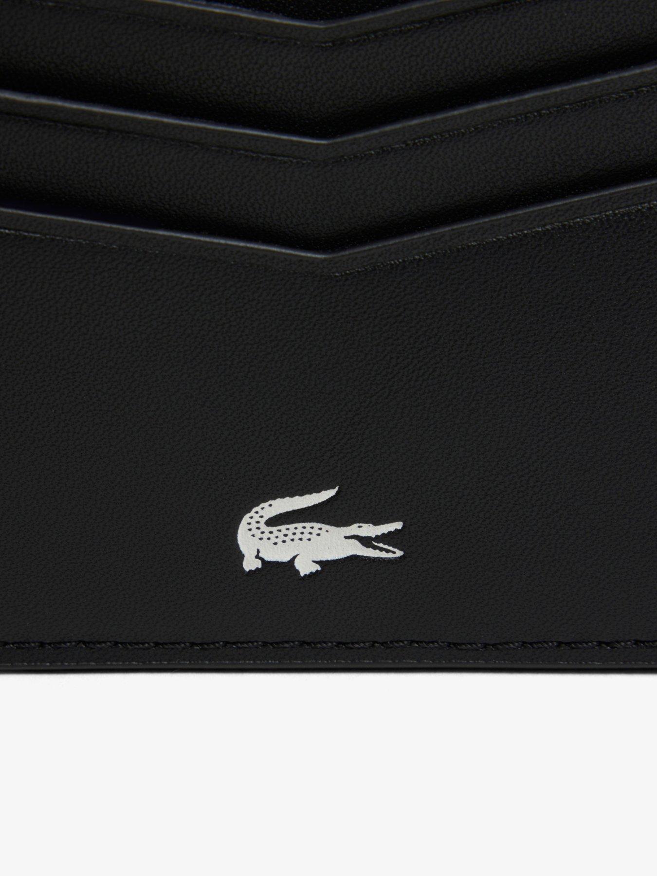 Image 4 of 4 of Lacoste Medium Ossian Leather Billfold Leather Wallet - Black