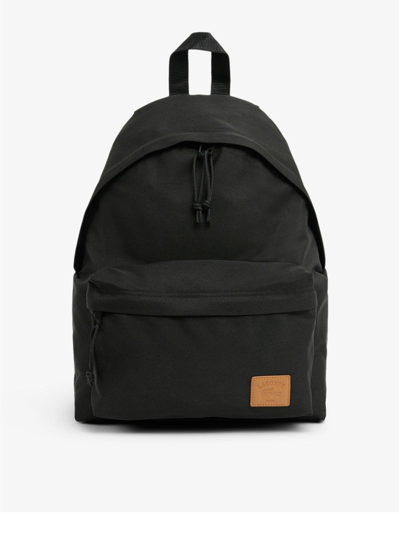 Image 1 of 5 of Lacoste Canvas Backpack - Black