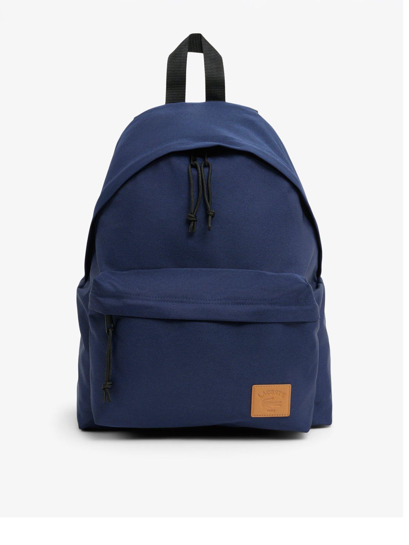 Image 1 of 5 of Lacoste Canvas Backpack - Navy