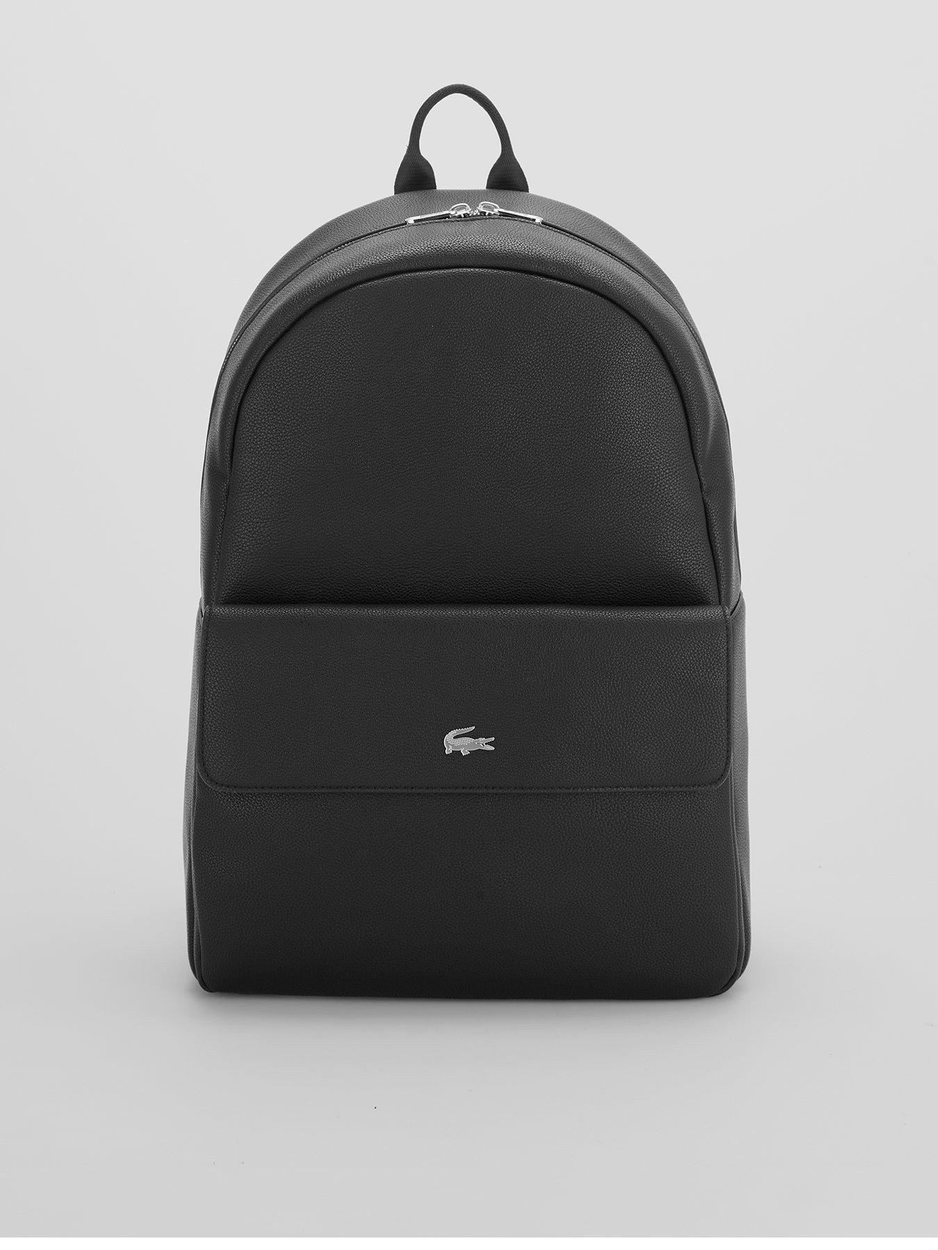 Lacoste Pu Leather Backpack - Black
