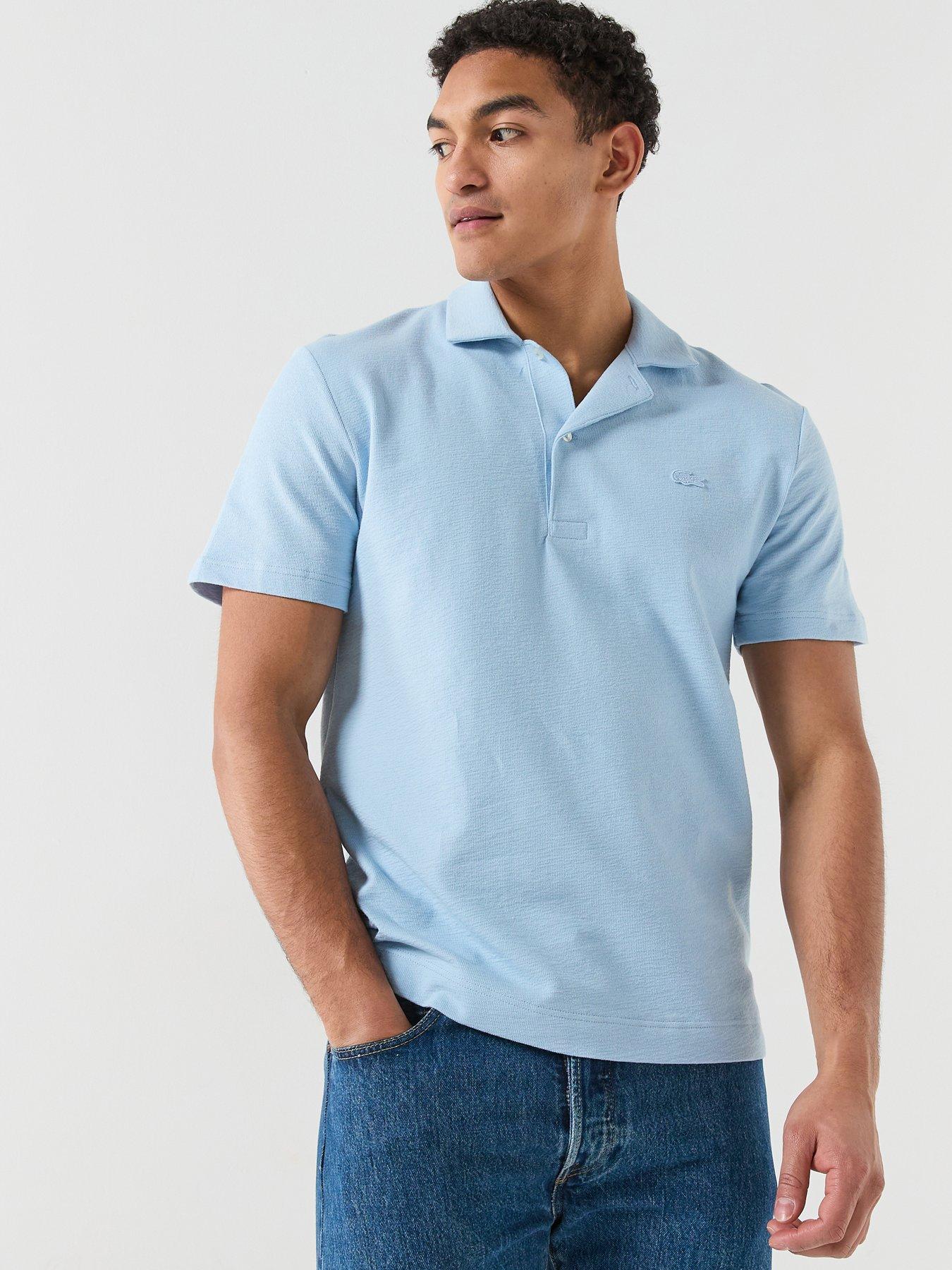 Lacoste Classic Fit Jersey Open Neck Polo Shirt - Blue