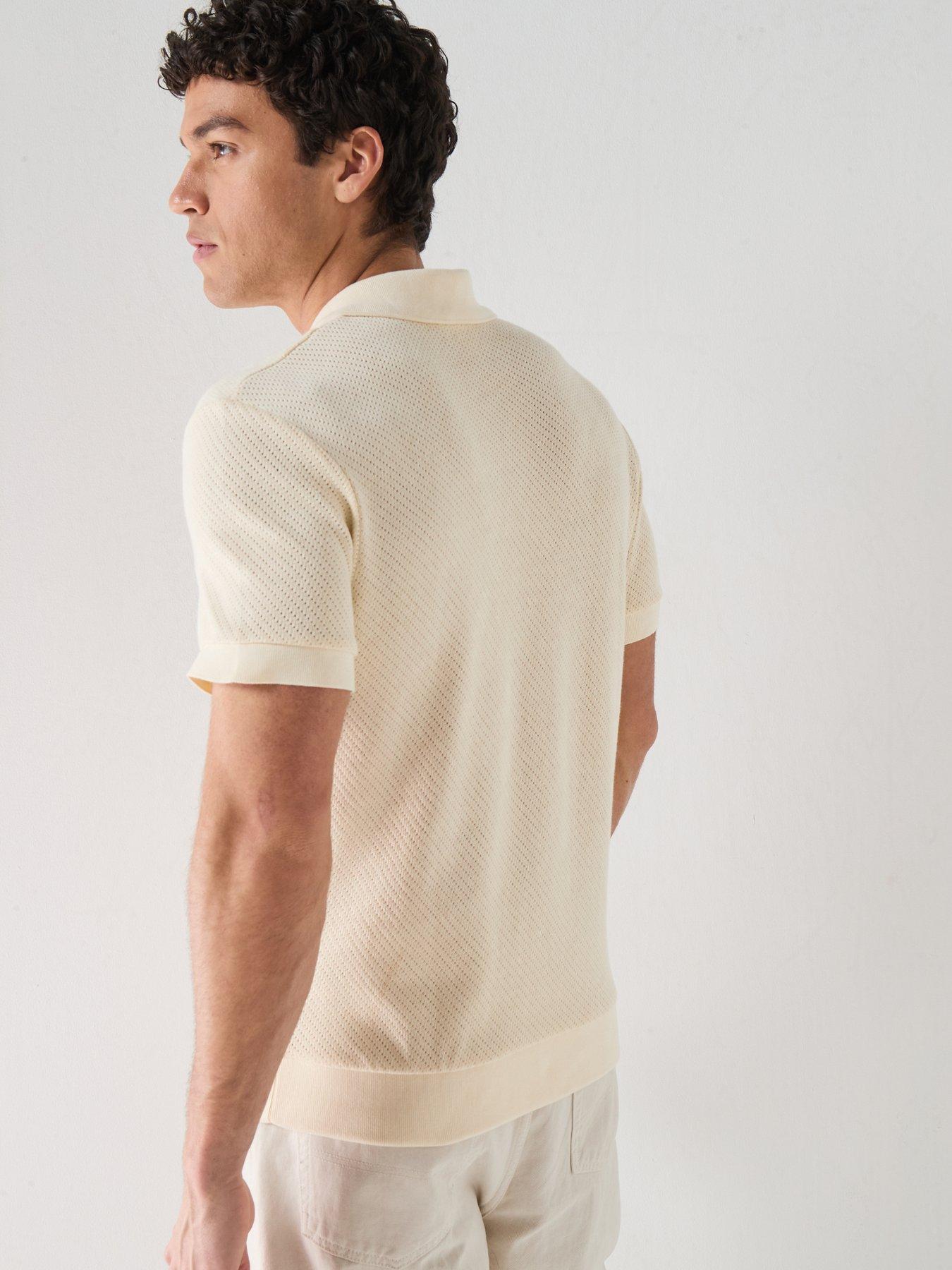 Image 2 of 6 of Lacoste Regular Fit Knitted Polo Shirt &ndash; Beige