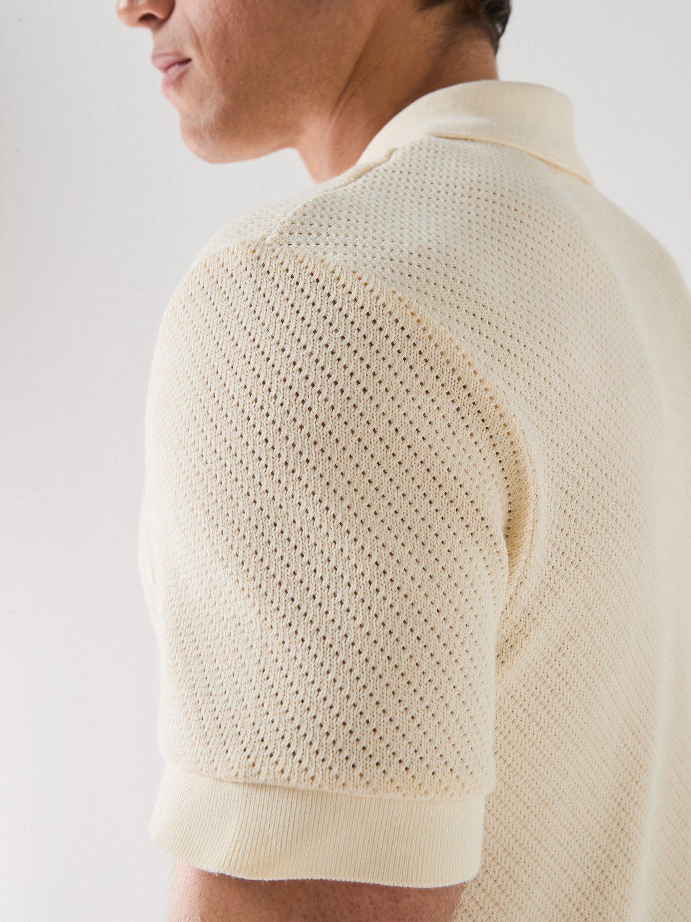 Image 5 of 6 of Lacoste Regular Fit Knitted Polo Shirt &ndash; Beige