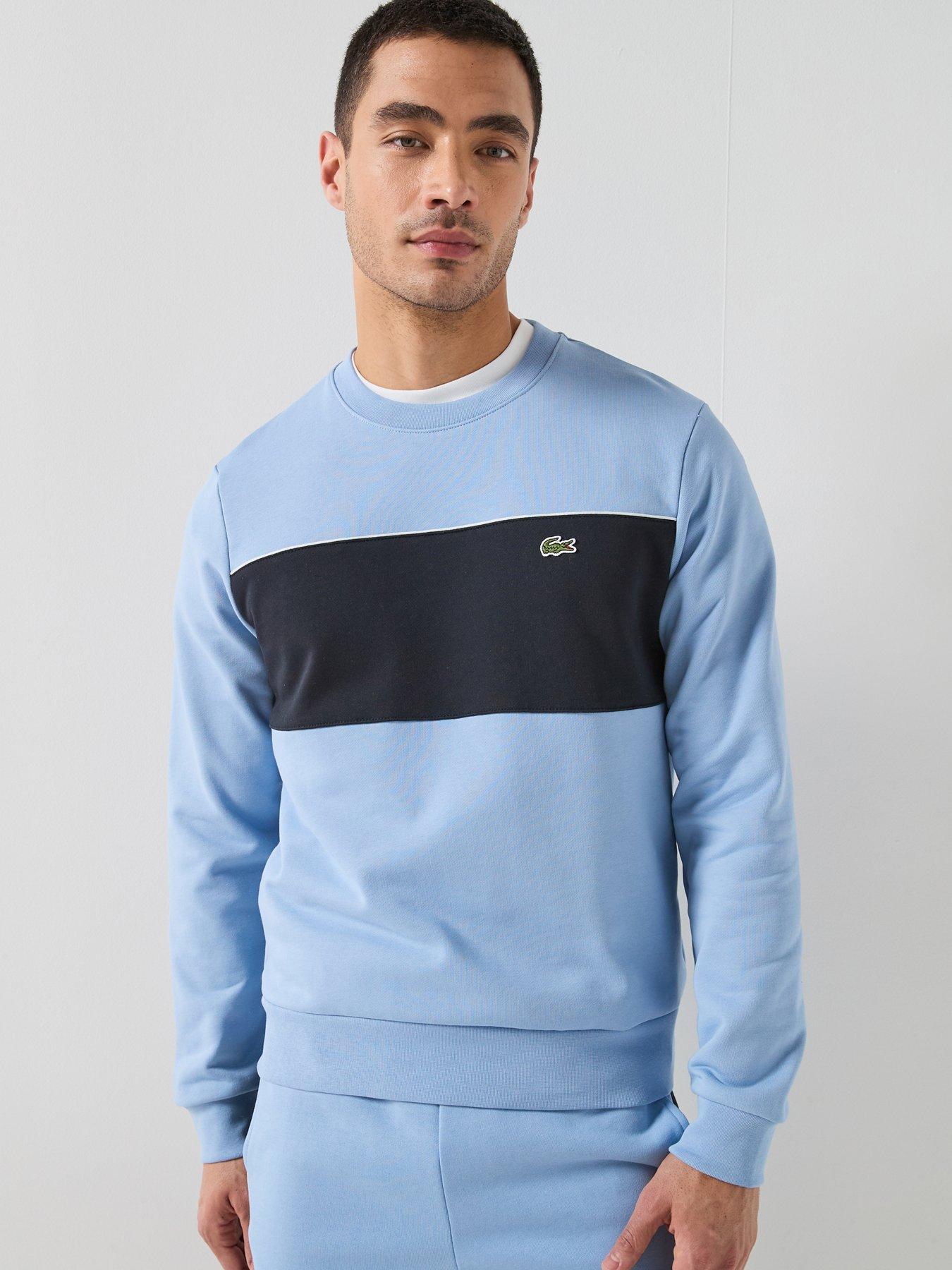 Lacoste Classic Fit Colorblock Fleece Sweatshirt - Blue
