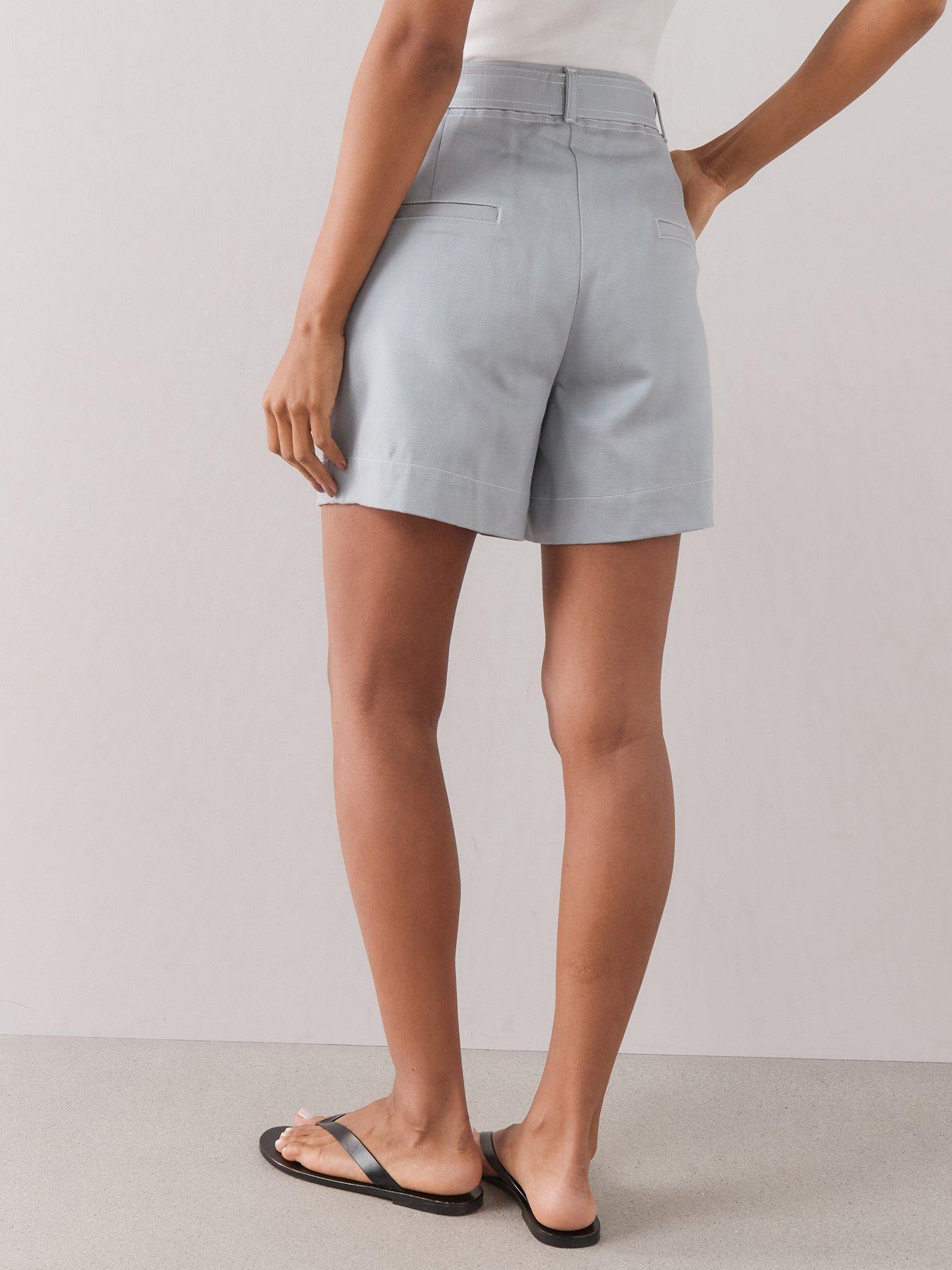 Image 2 of 7 of The Very Collection Scalloped Pocket Detail Shorts - Light Blue